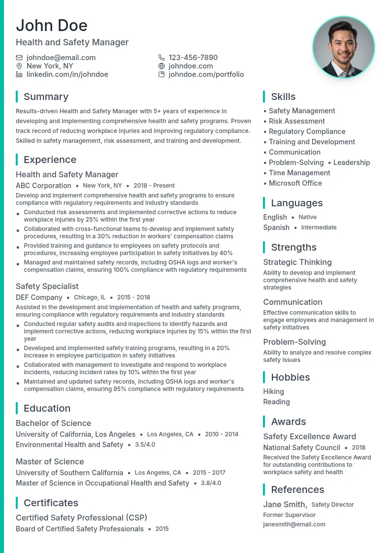 Health and Safety Manager