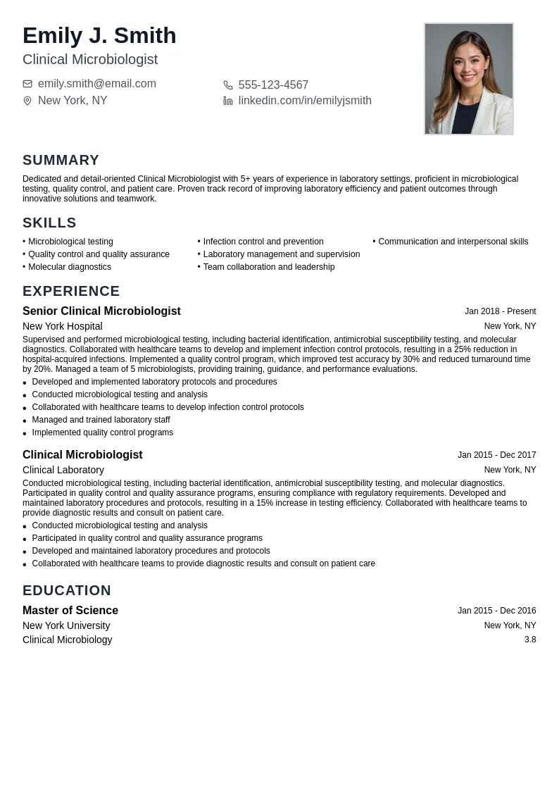 Clinical Microbiologist