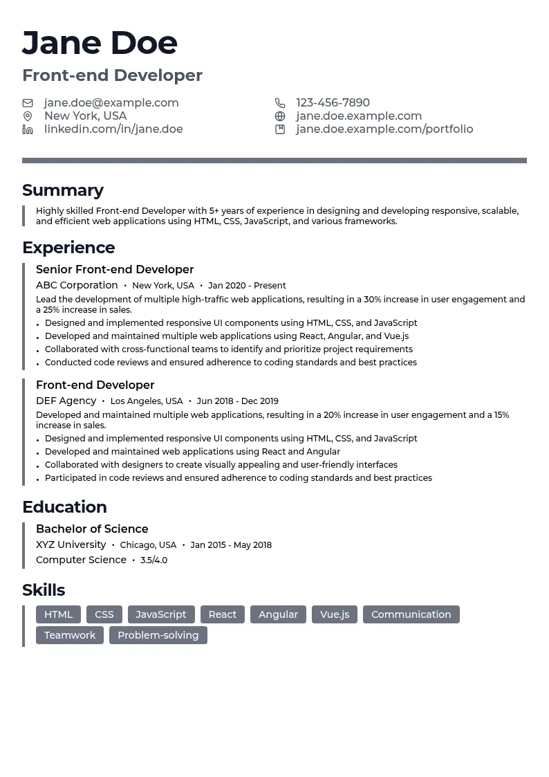 Front-end Developer