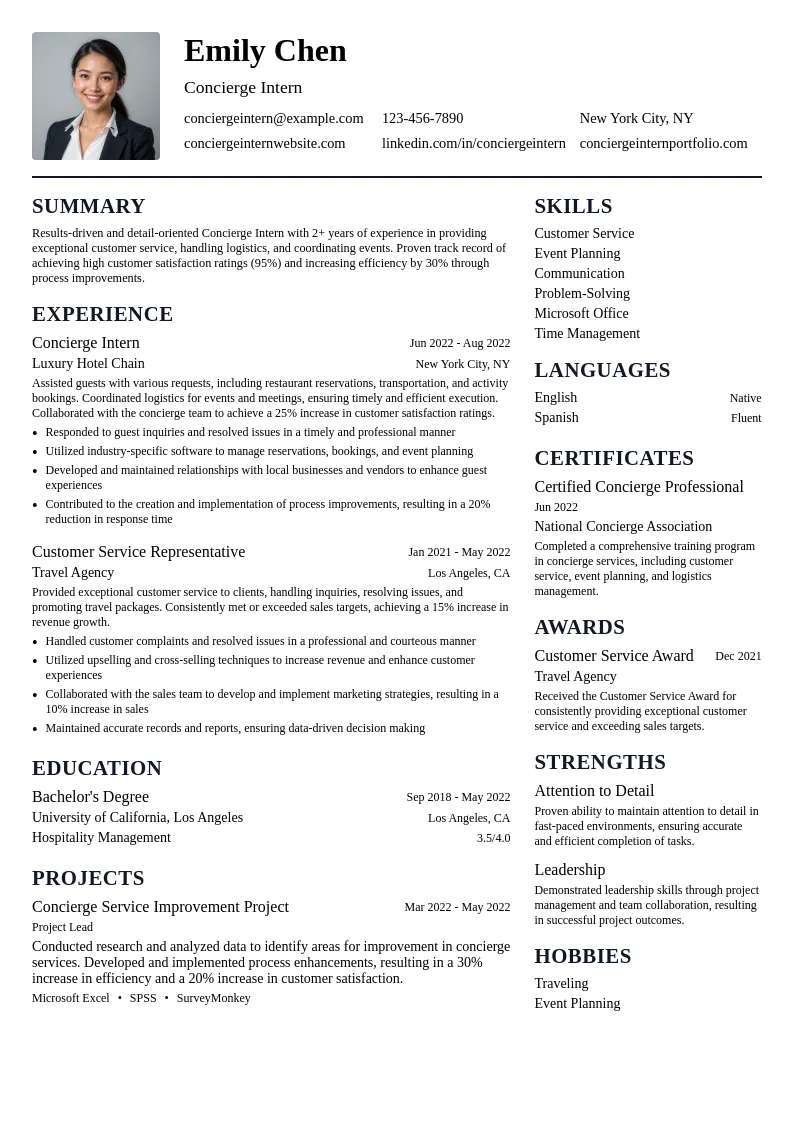 Concierge Intern
