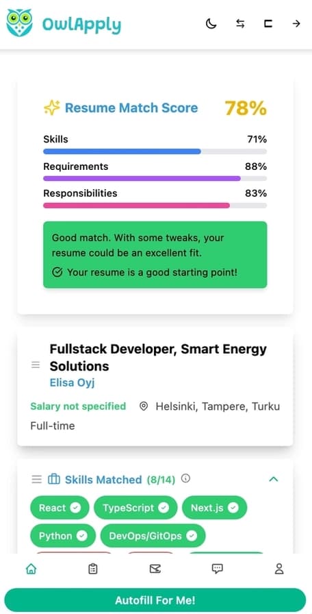 OwlApply App Preview