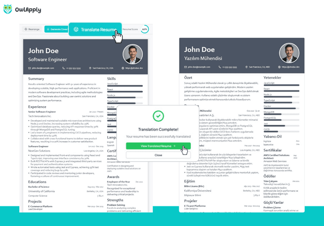 AI Resume Translator – Instant Translation | OwlApply