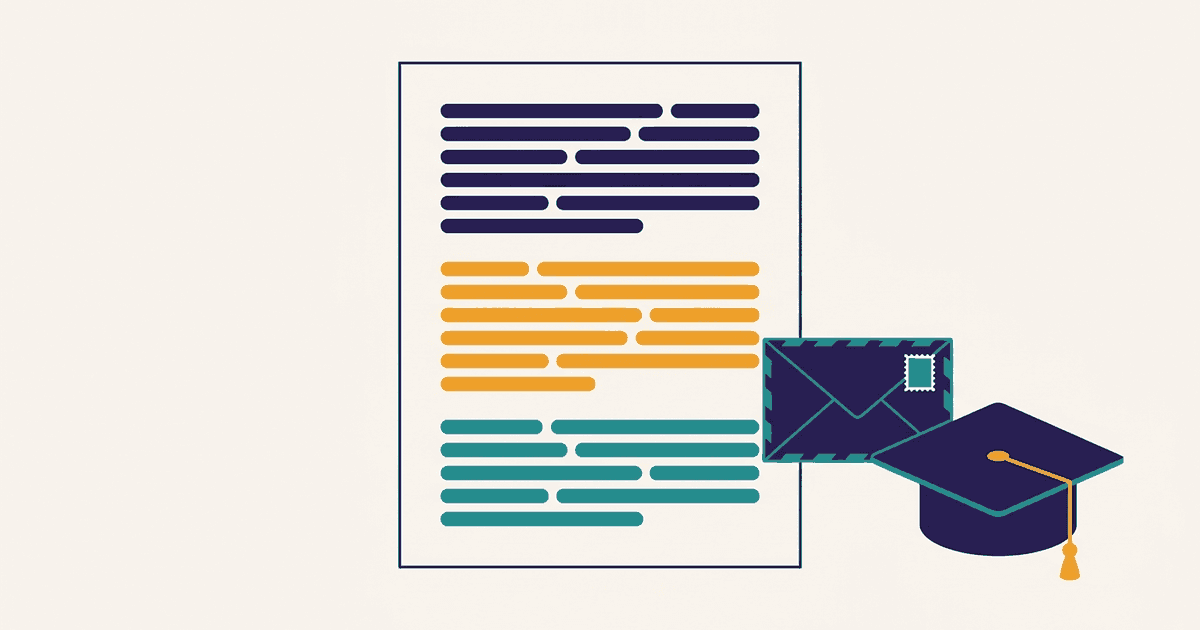 A one-page internship cover letter with three paragraphs marked: why here, evidence, dates