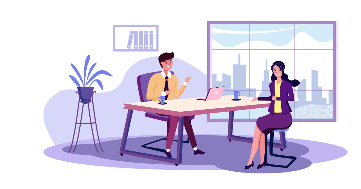Professional writing a cover letter at desk with laptop and notepad