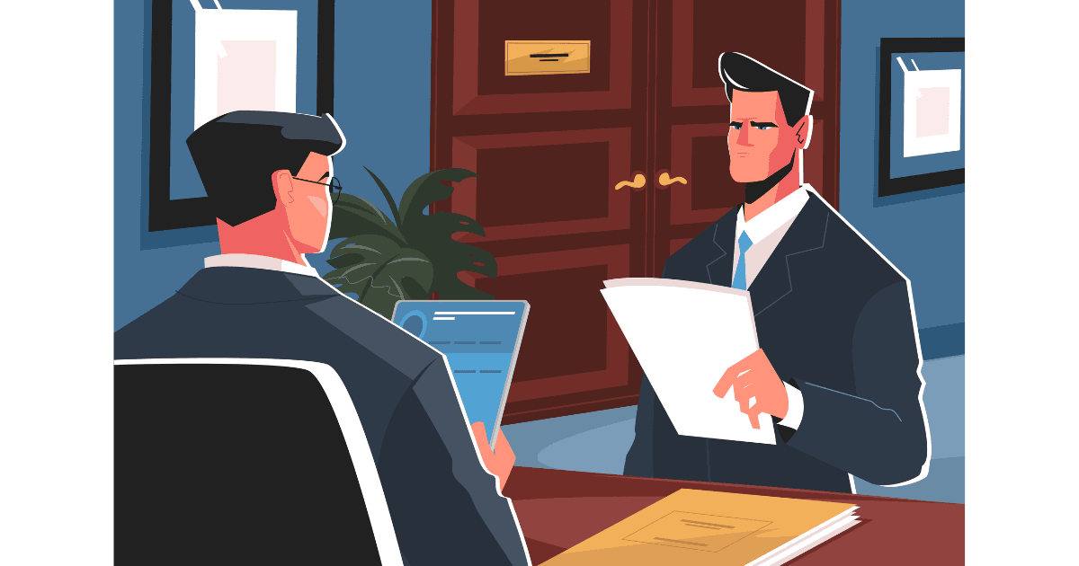 İş görüşmesi hazırlığı yapan profesyonel bir kişi ve not defteri
