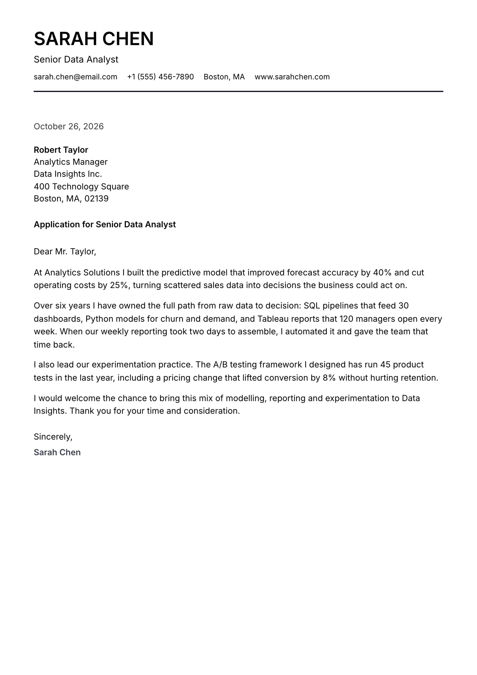 Top cover letter examples