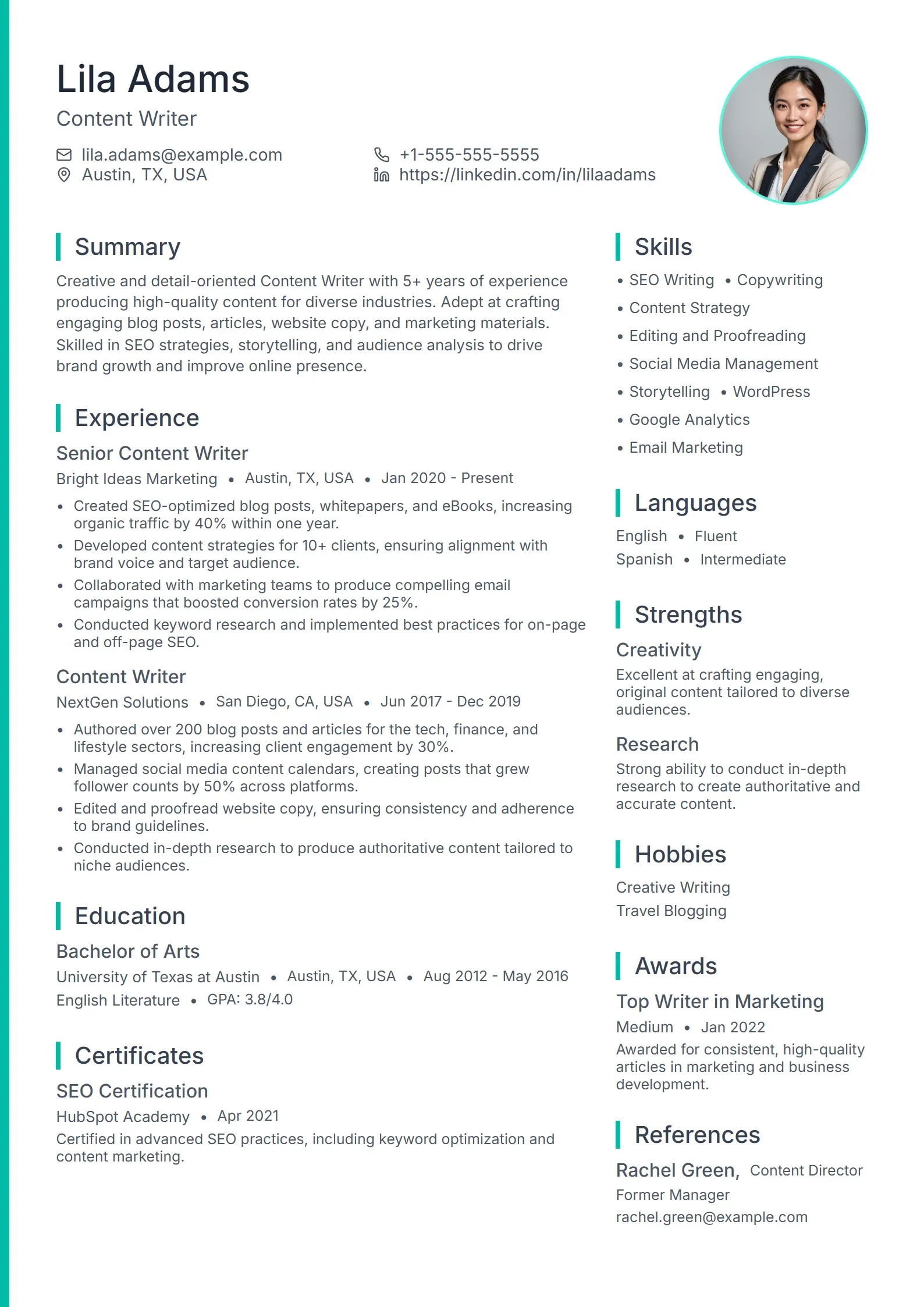 Quantum Resume preview