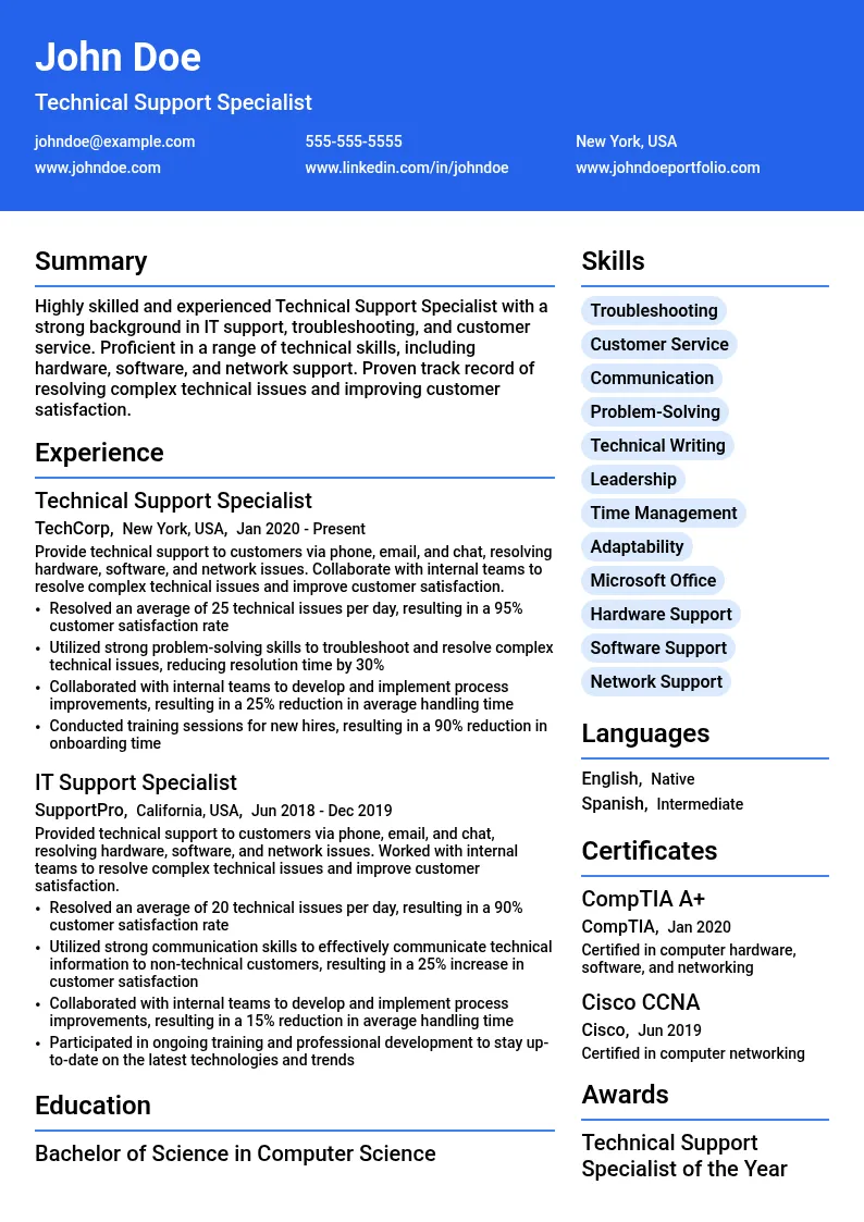 Technical Support Specialist