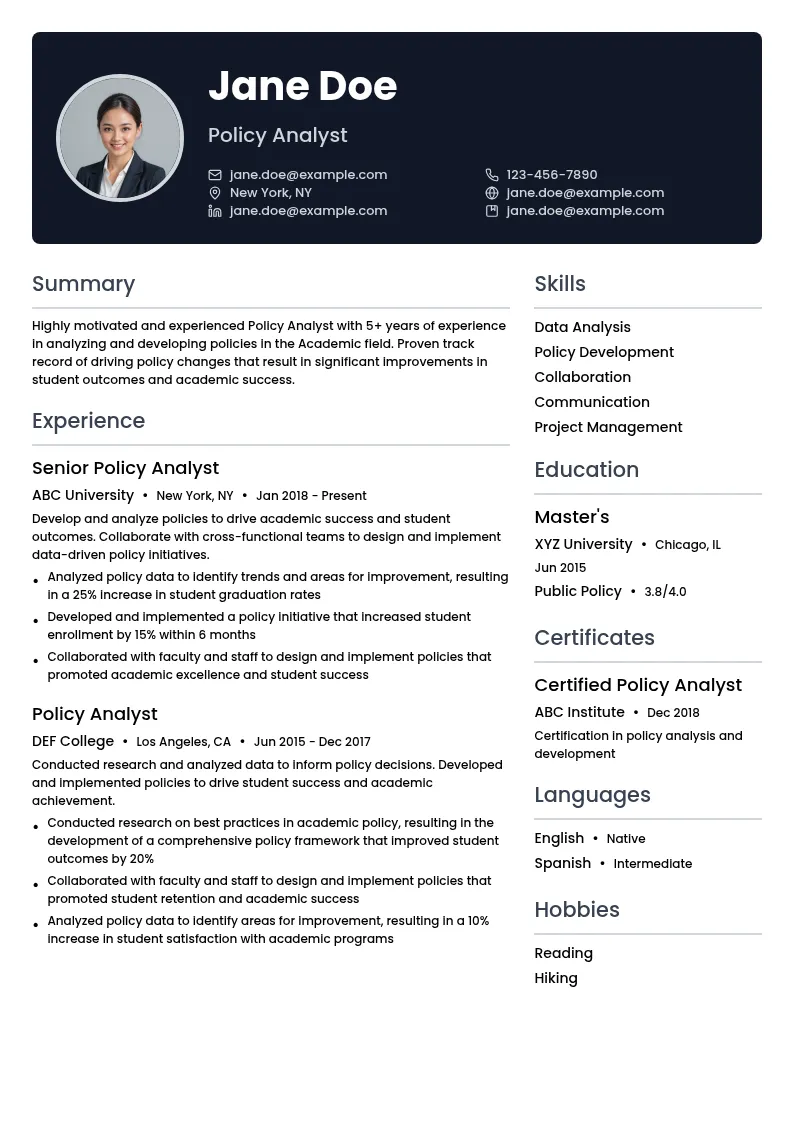 Policy Analyst
