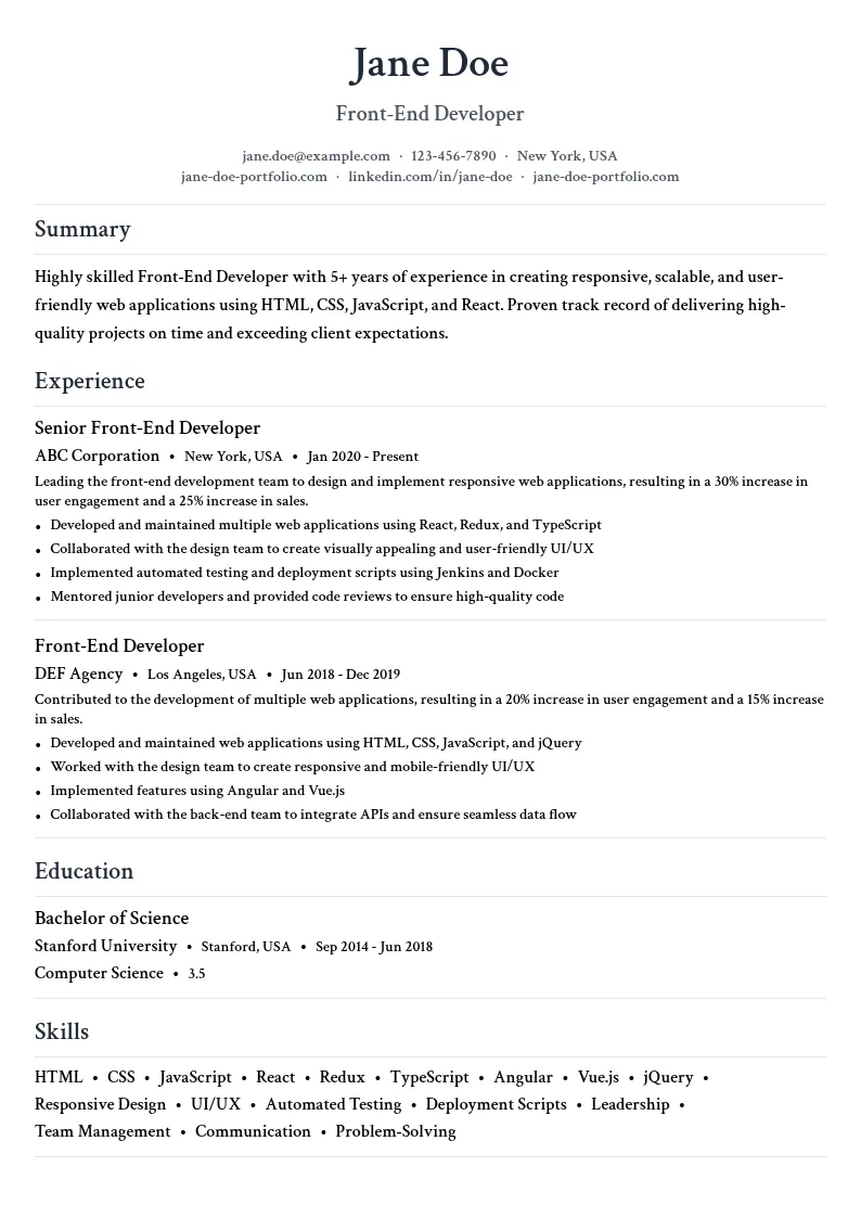 Front-End Developer