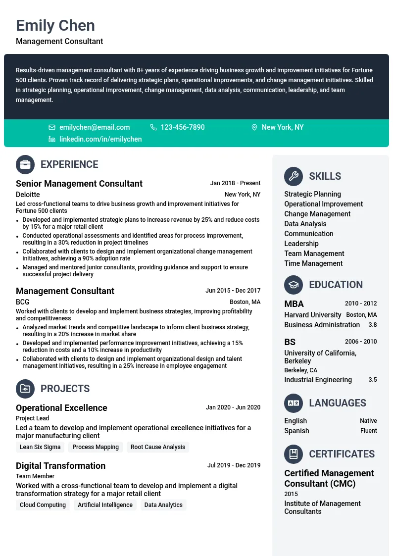 Management Consultant