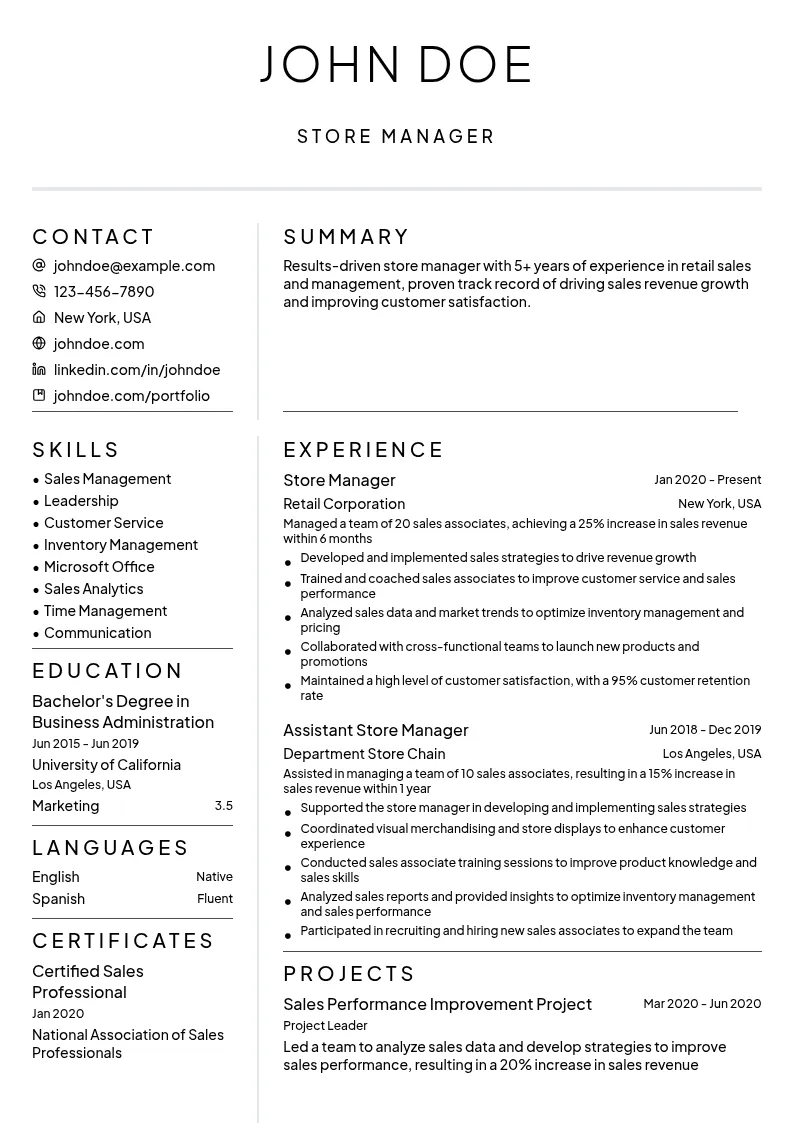Store Manager
