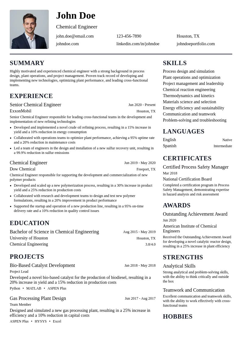 Chemical Engineer