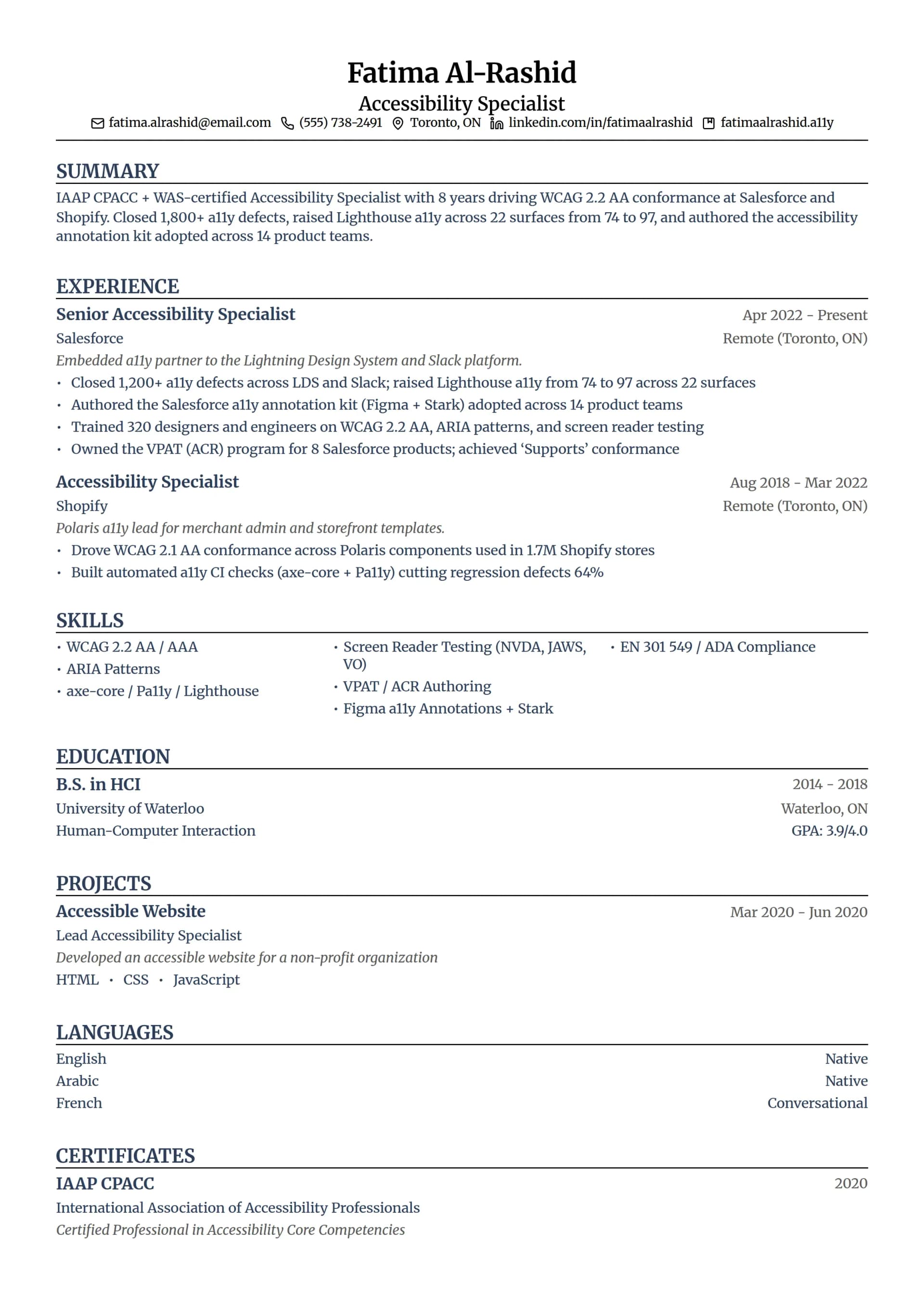 Accessibility Specialist