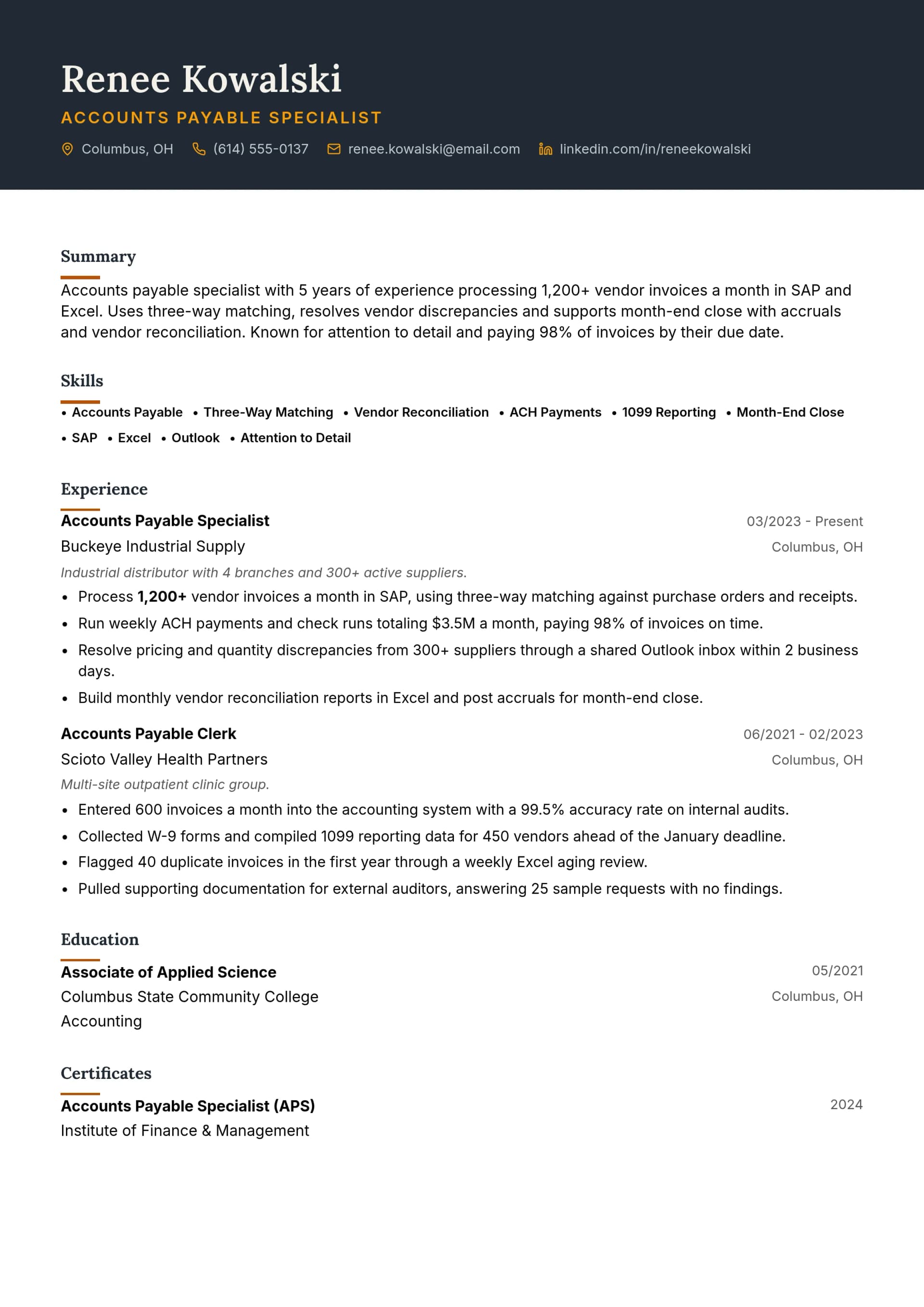Accounts Payable Specialist