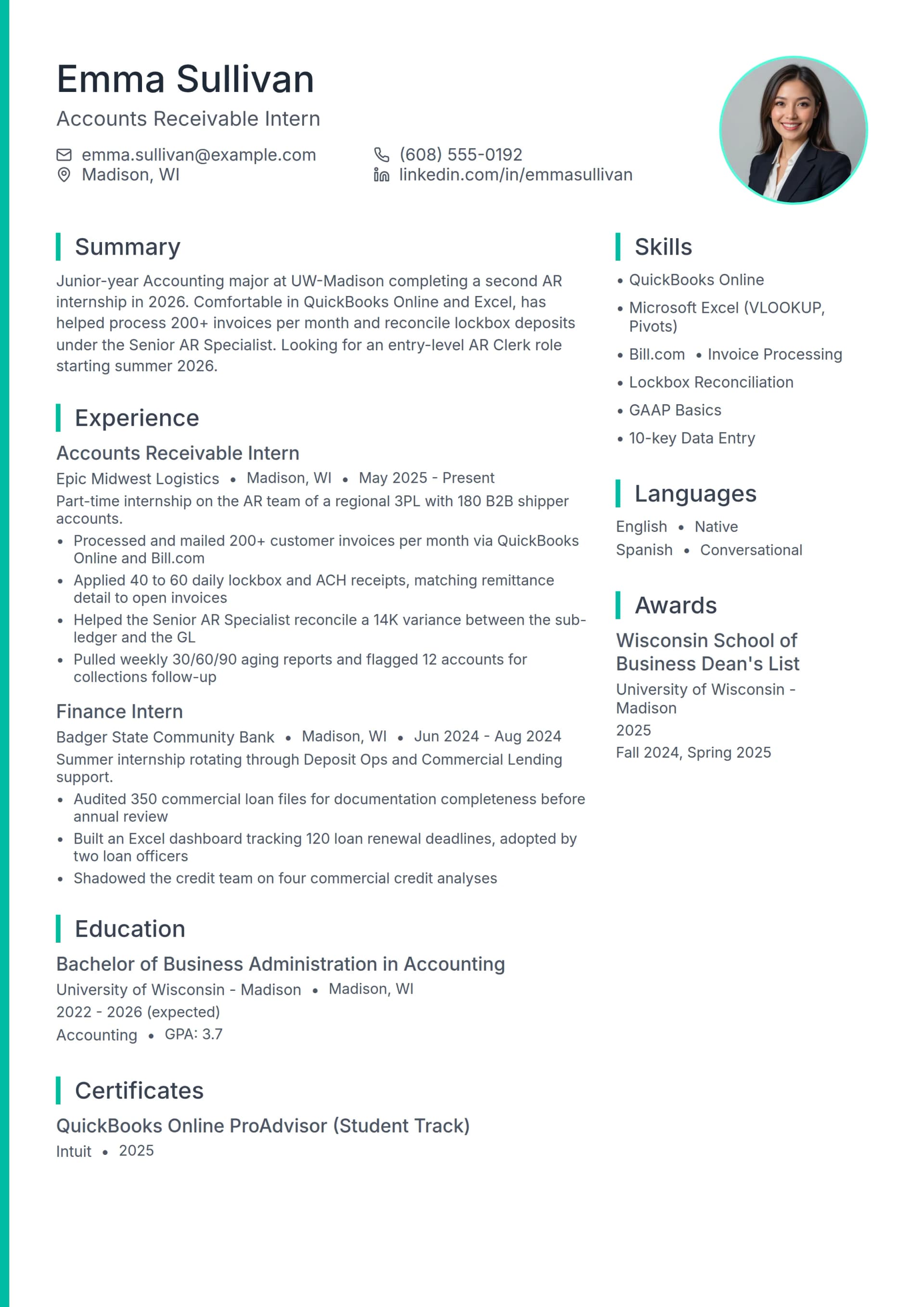 Accounts Receivable Intern