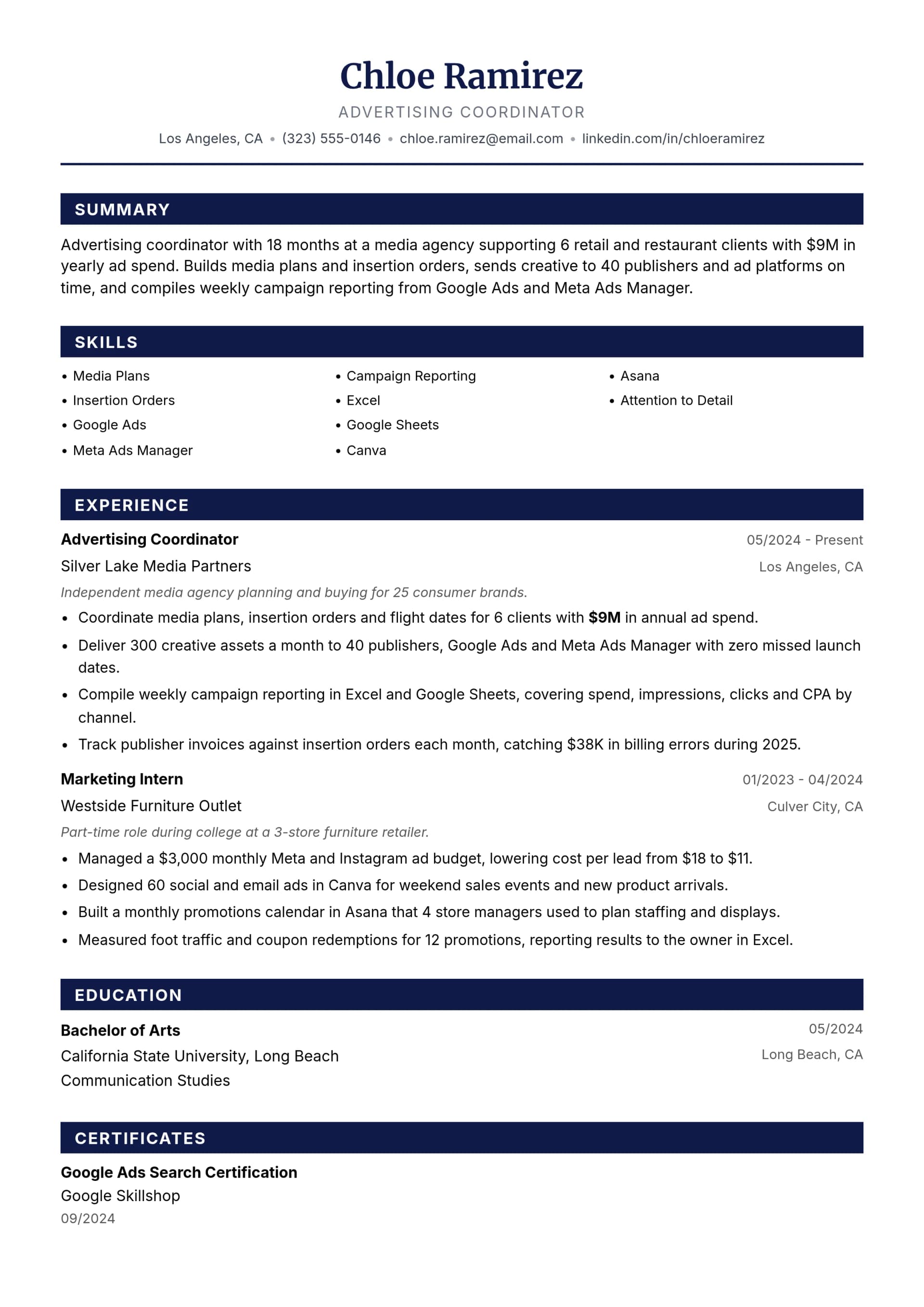 Advertising Coordinator
