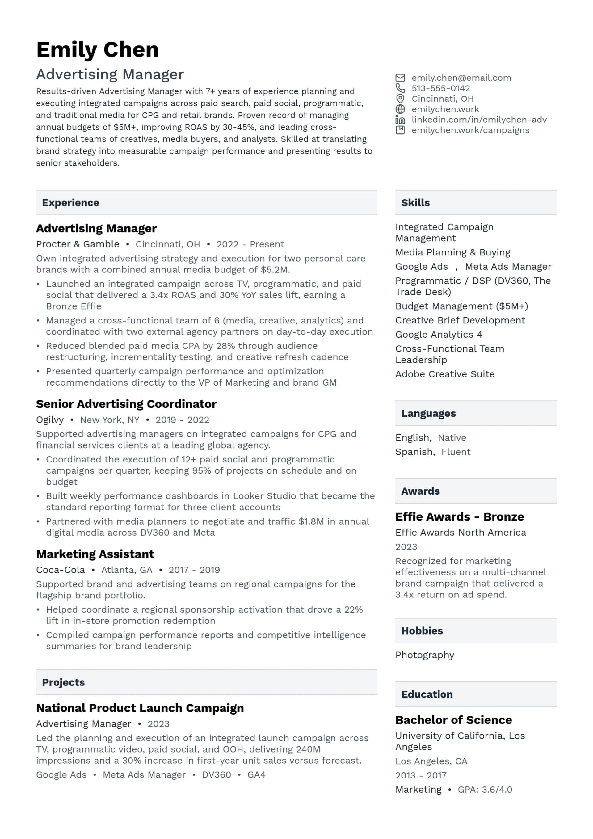 Advertising Manager