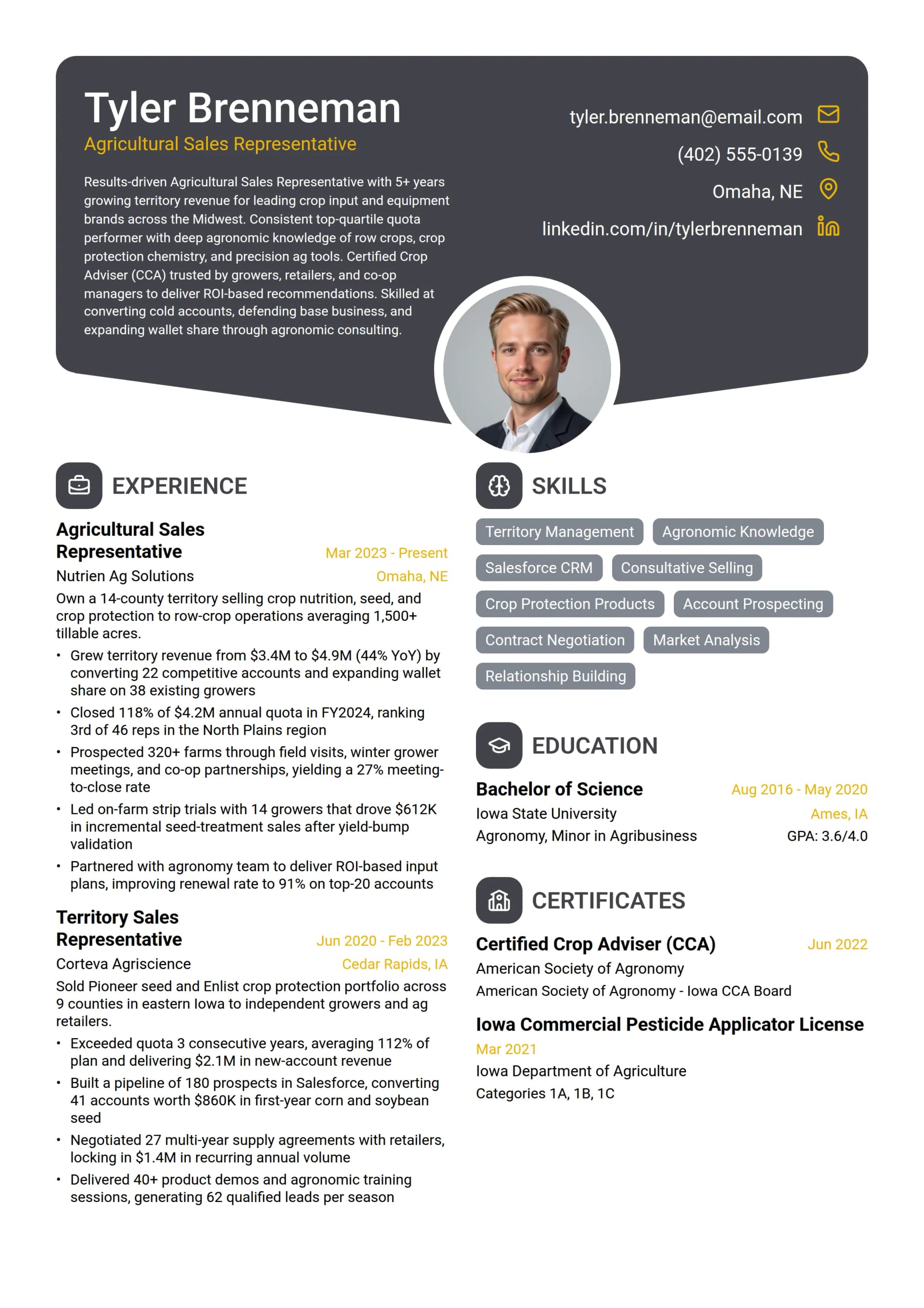 Agricultural Sales Representative