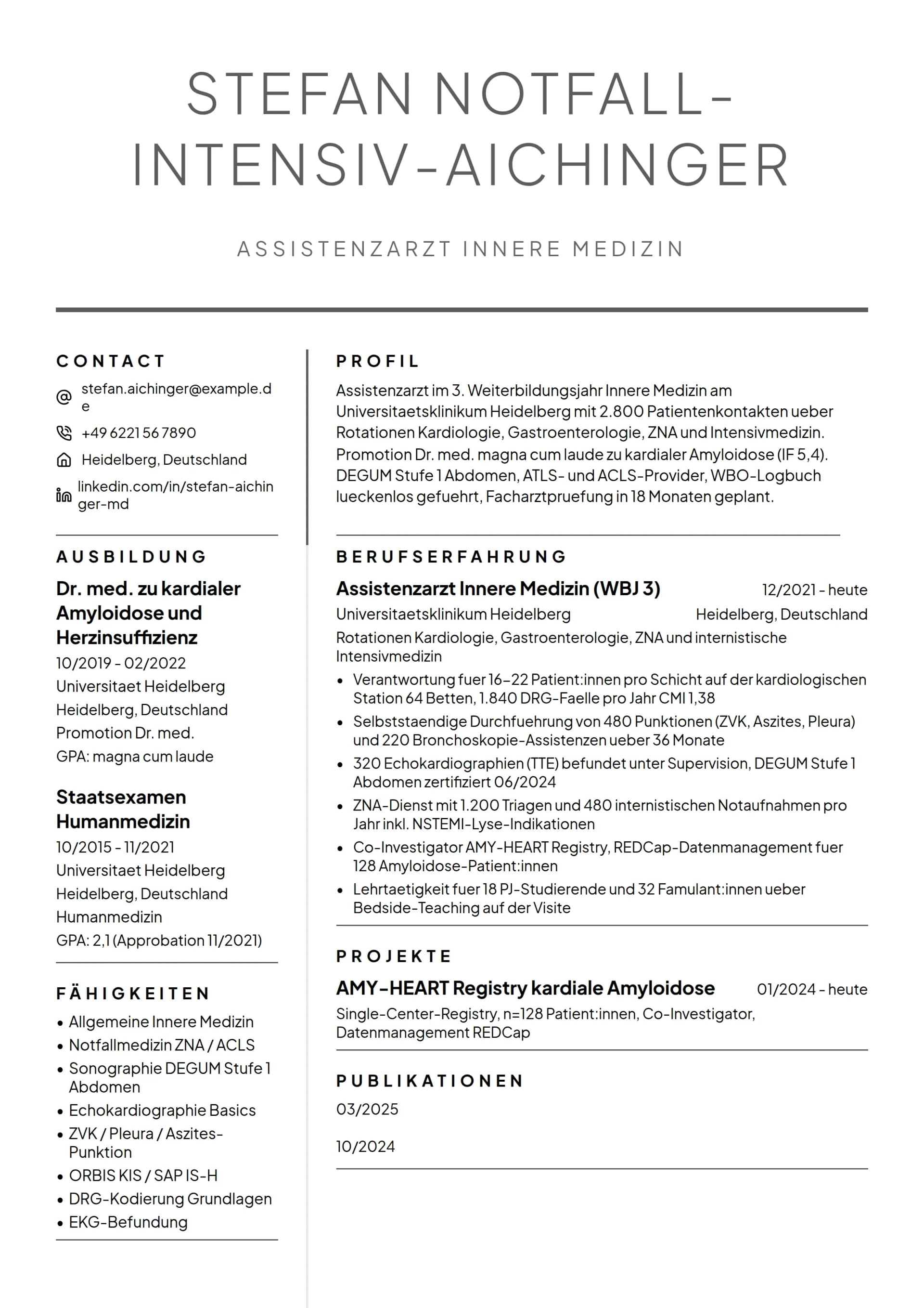 Assistenzarzt Innere Medizin