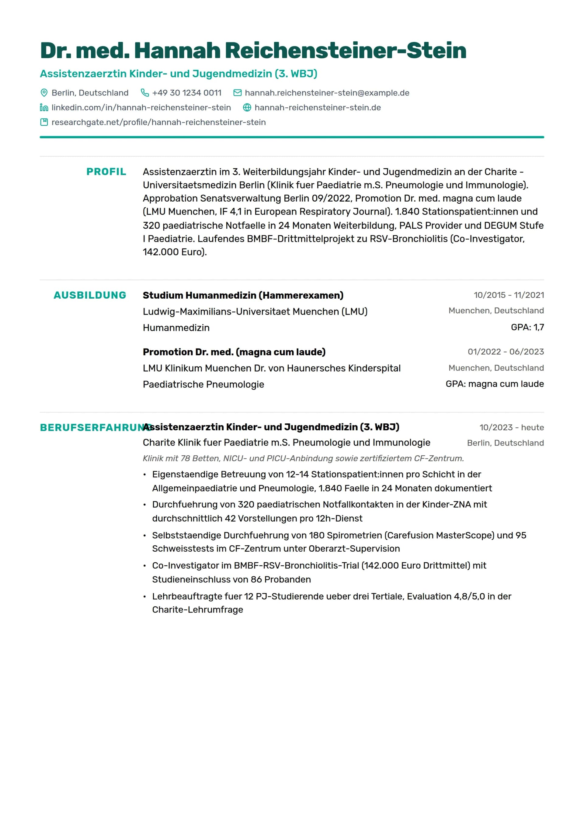 Assistenzarzt Kinderheilkunde