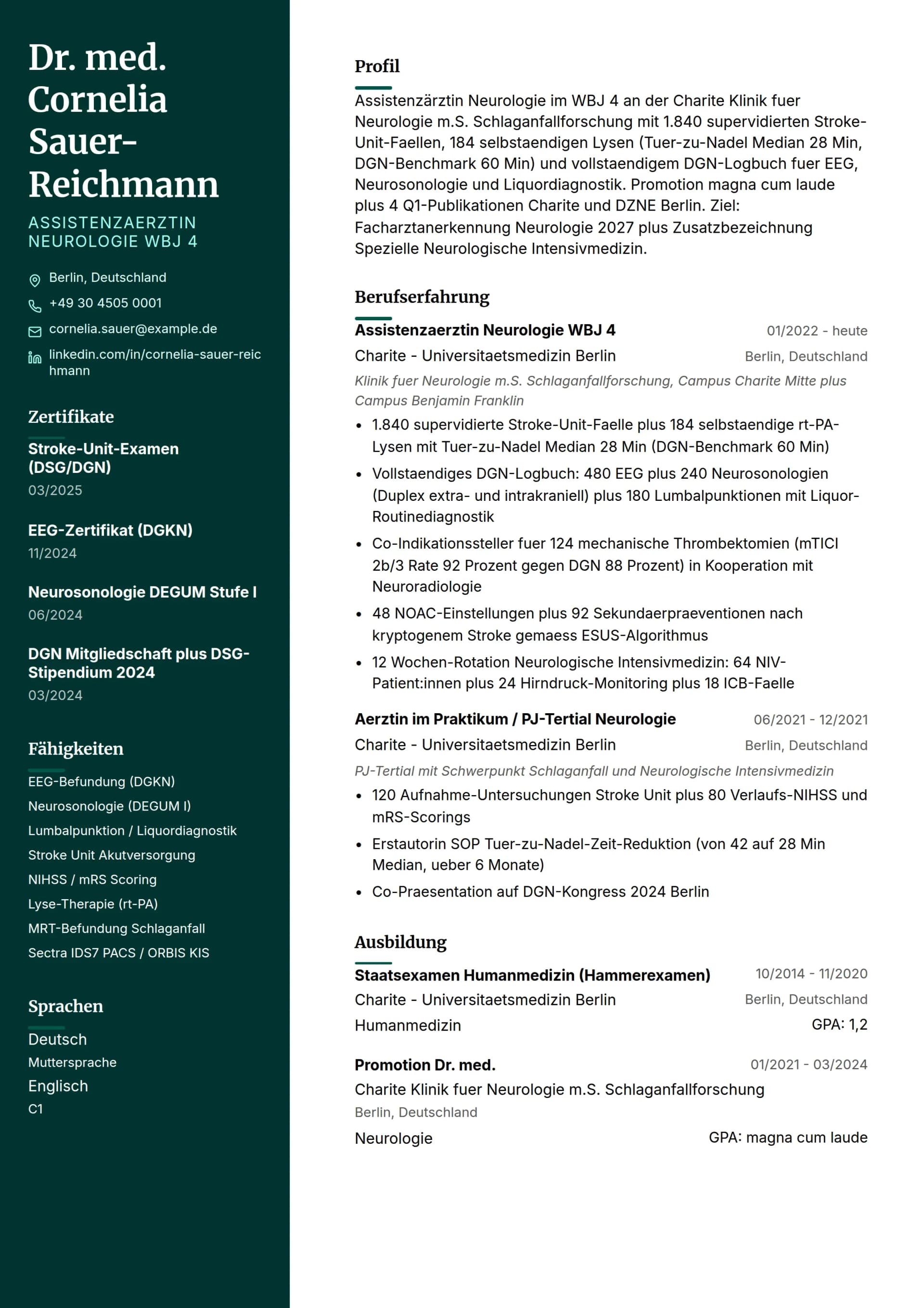 Assistenzärztin Neurologie WBJ 4