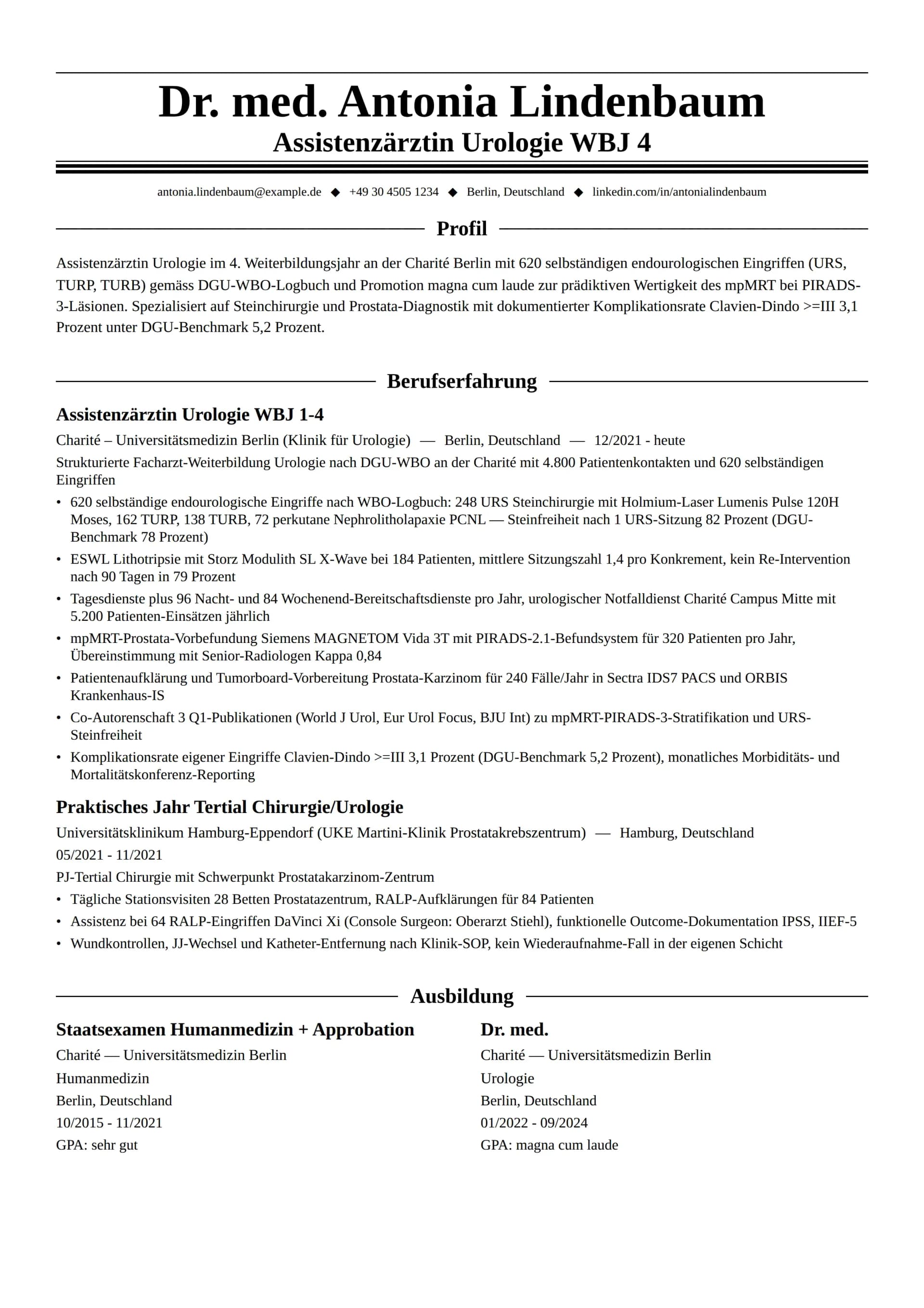 Assistenzärztin Urologie