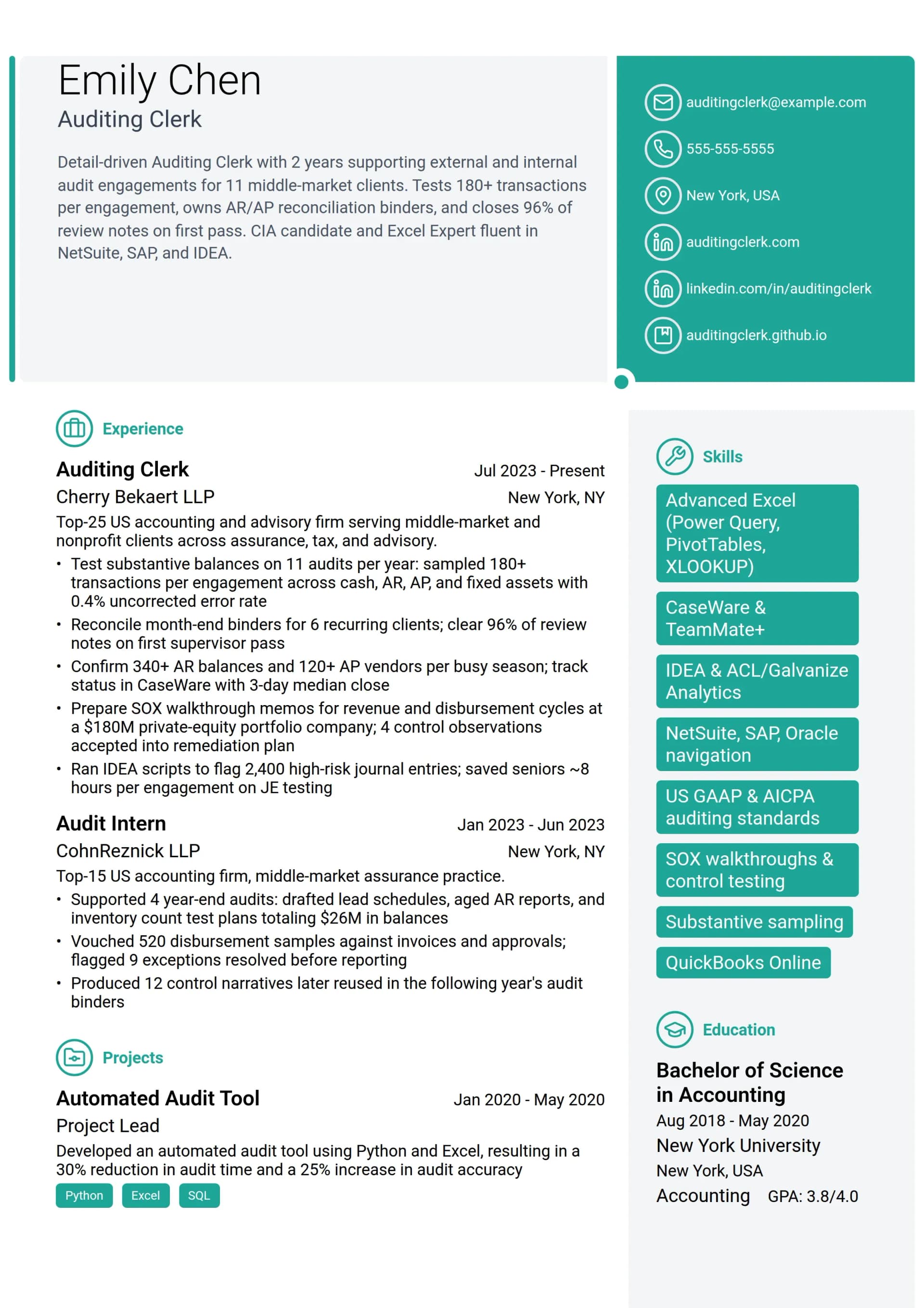 Auditing Clerk