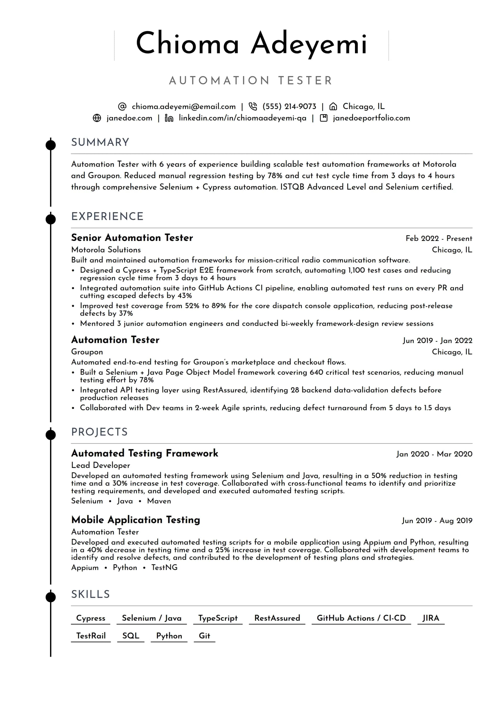 Automation Tester