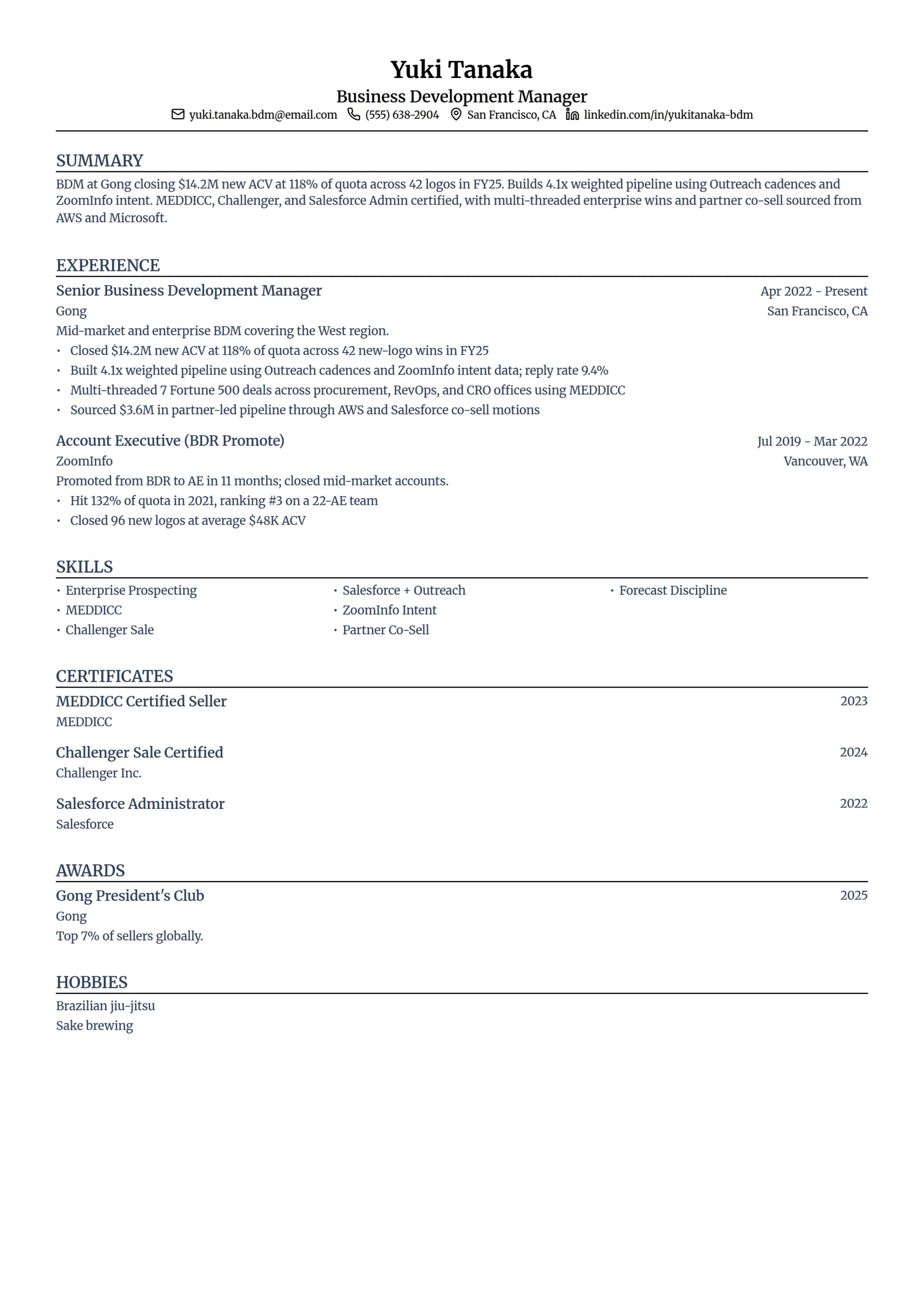 Business Development Manager