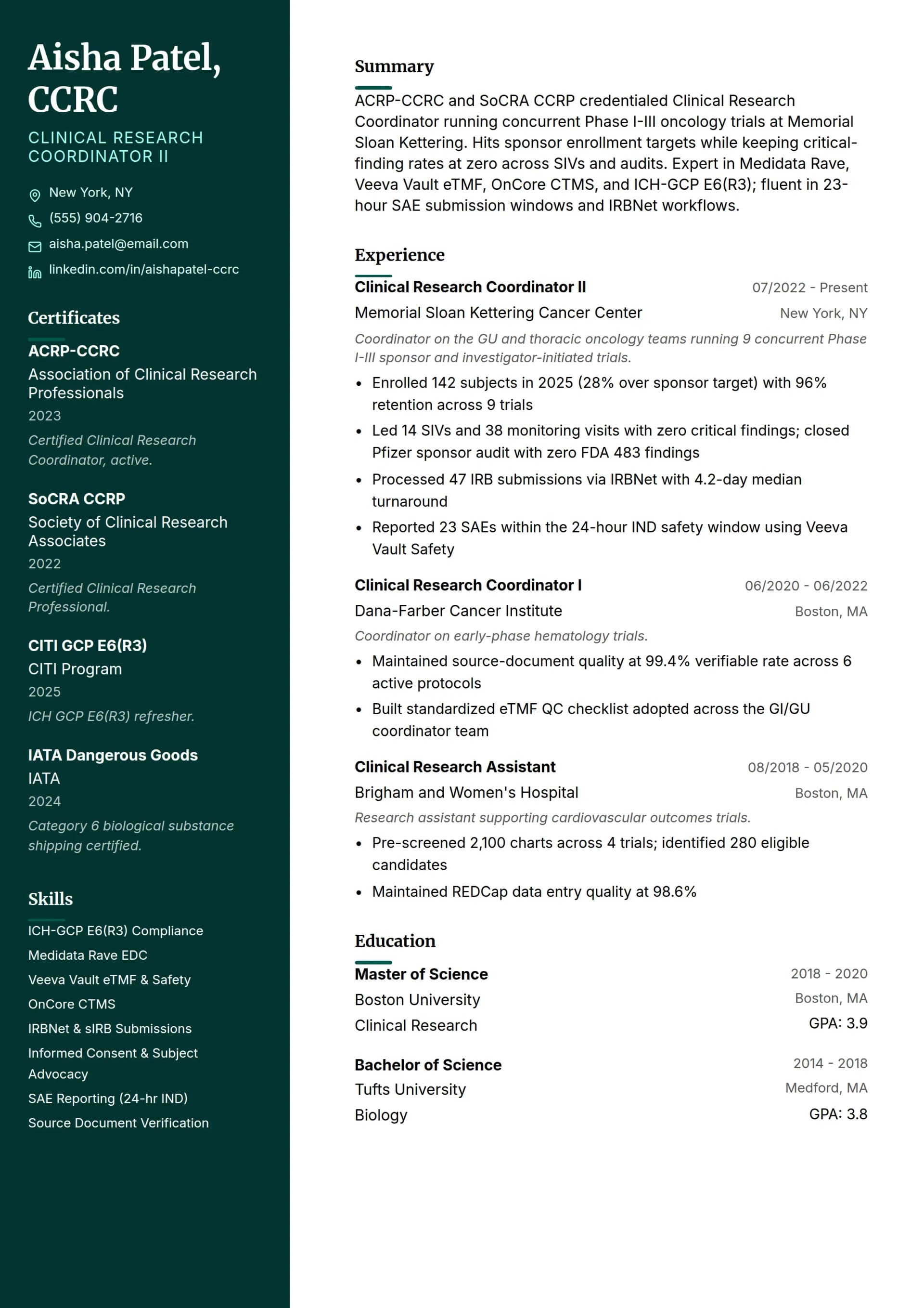 Clinical Research Coordinator
