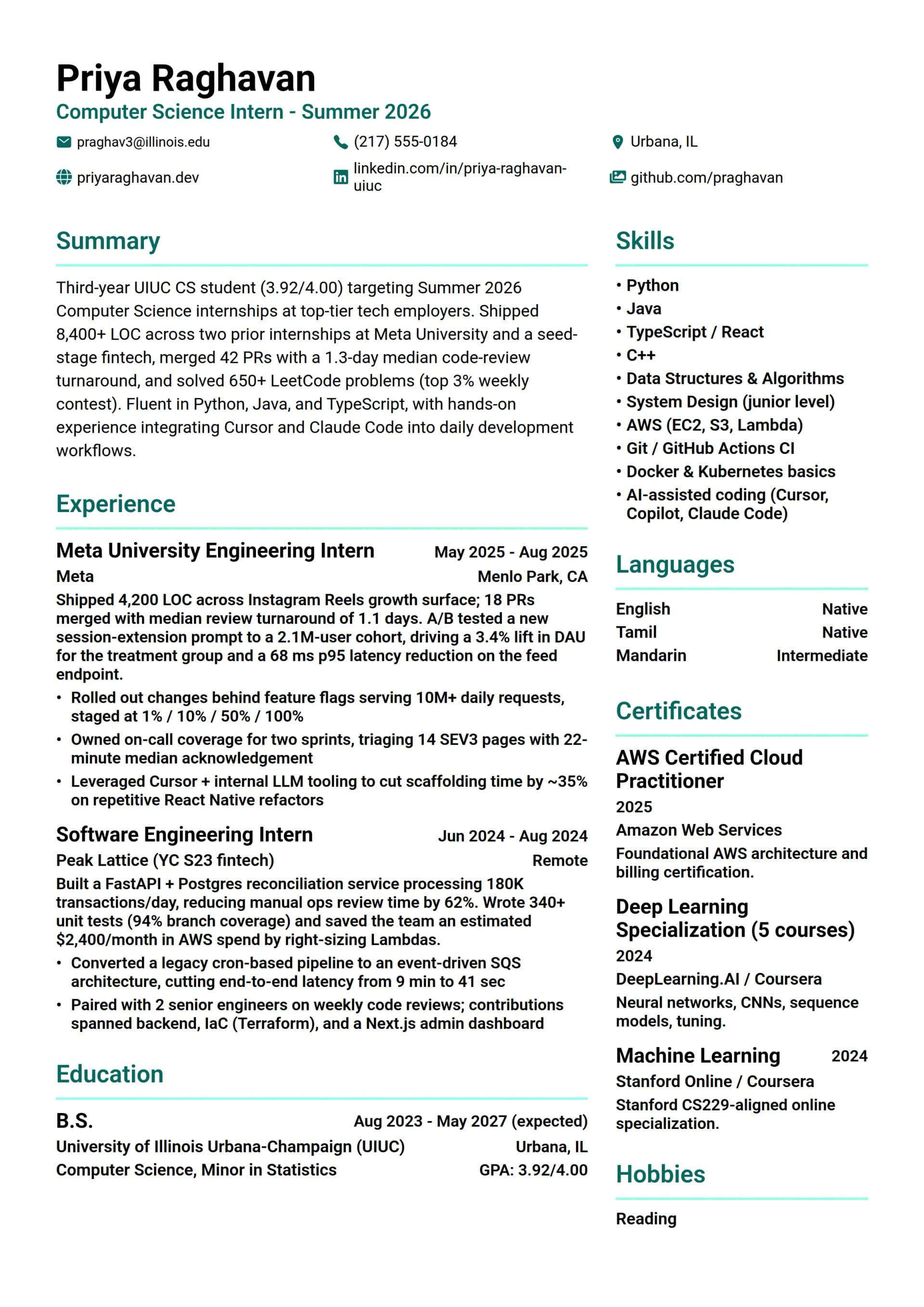 Computer Science Intern