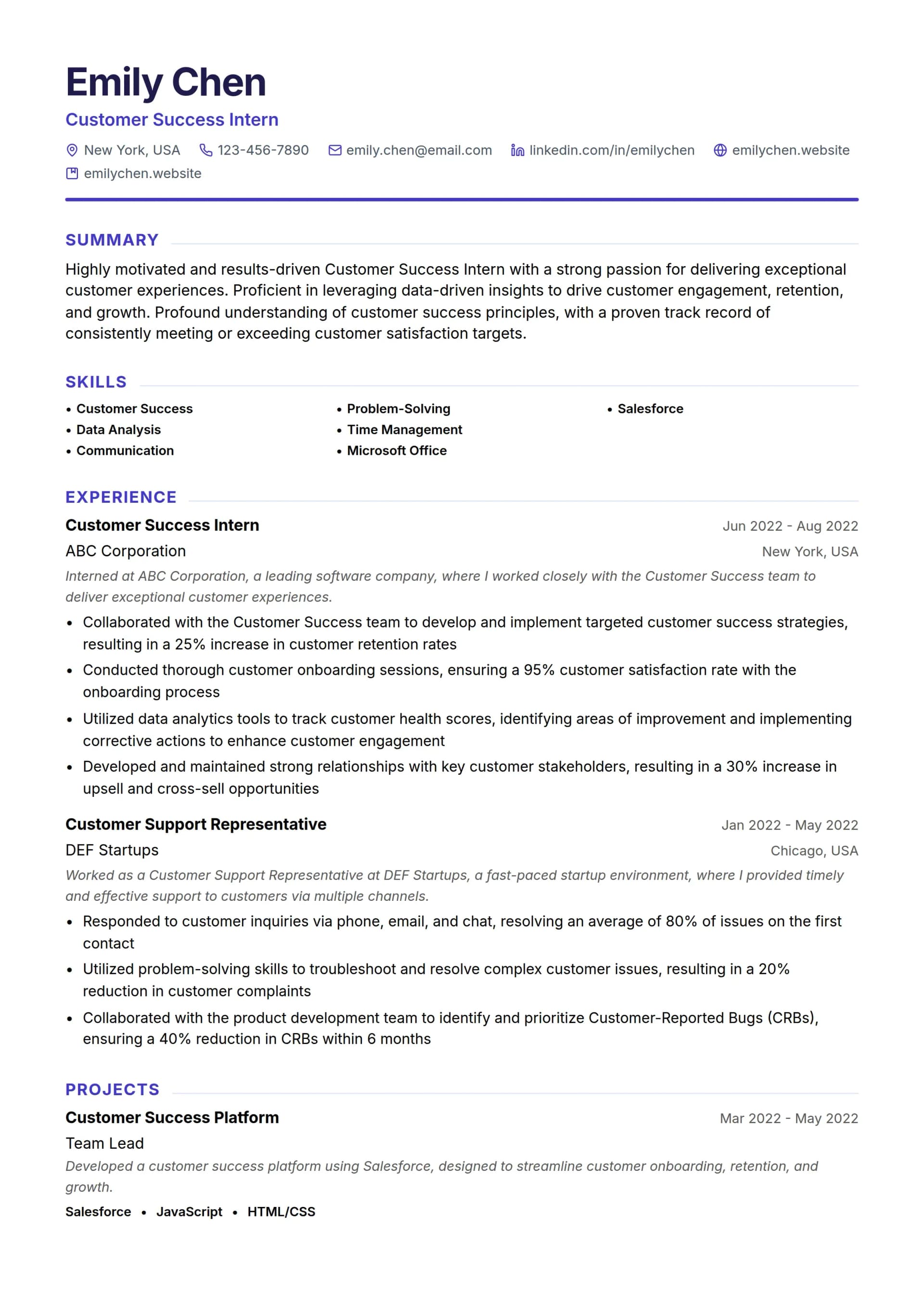 Customer Success Intern