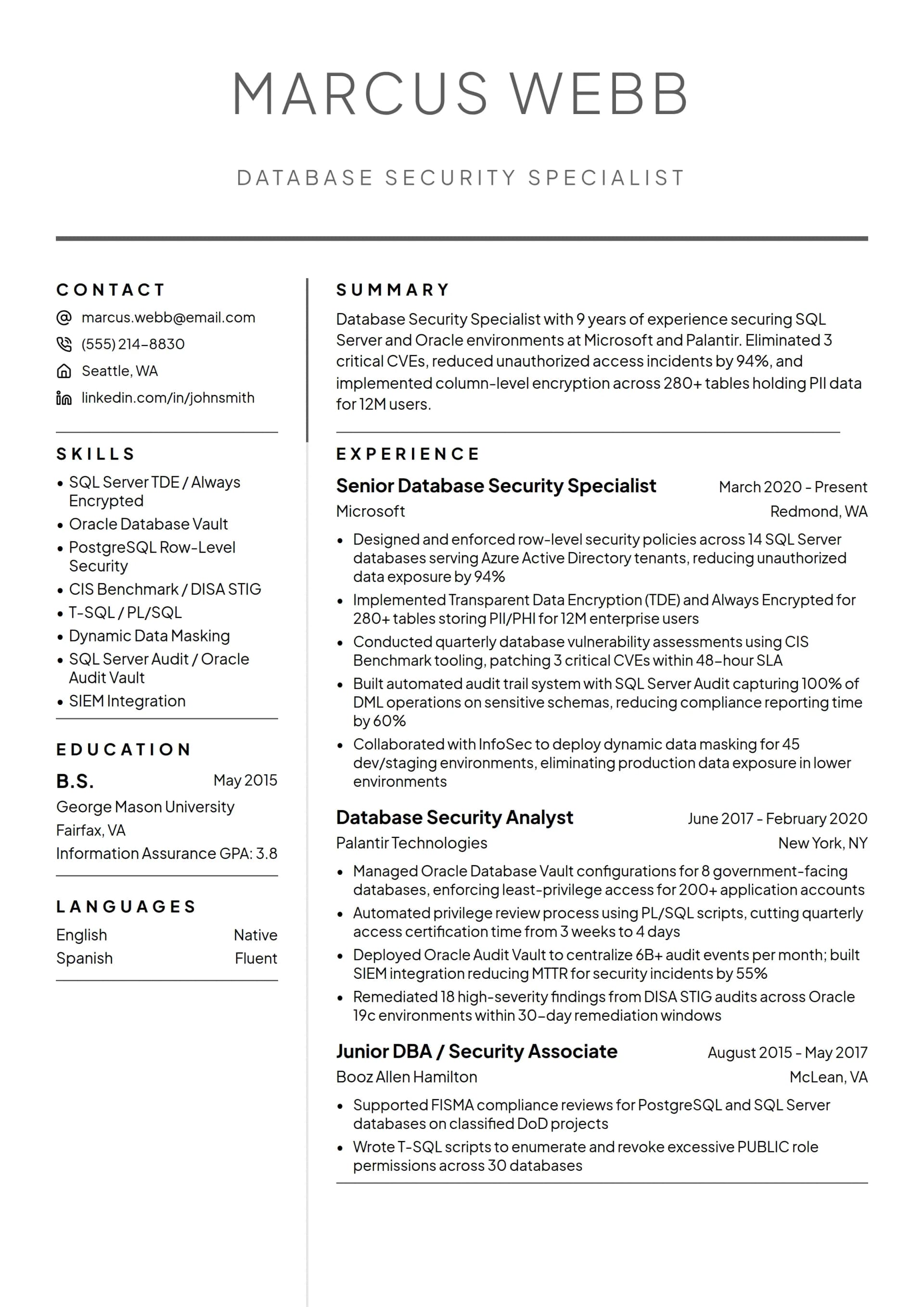 Database Security Specialist
