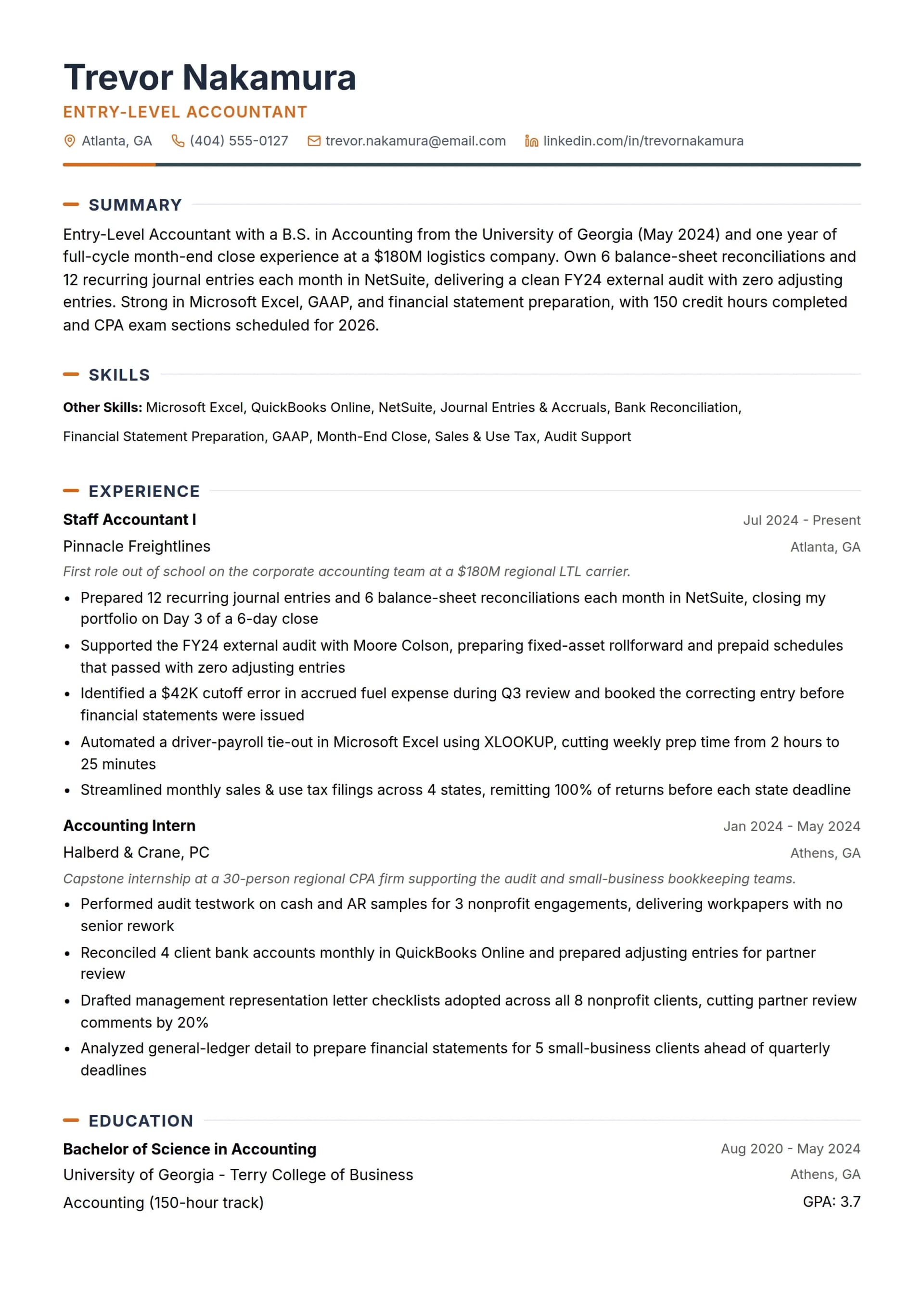 Entry-Level Accountant