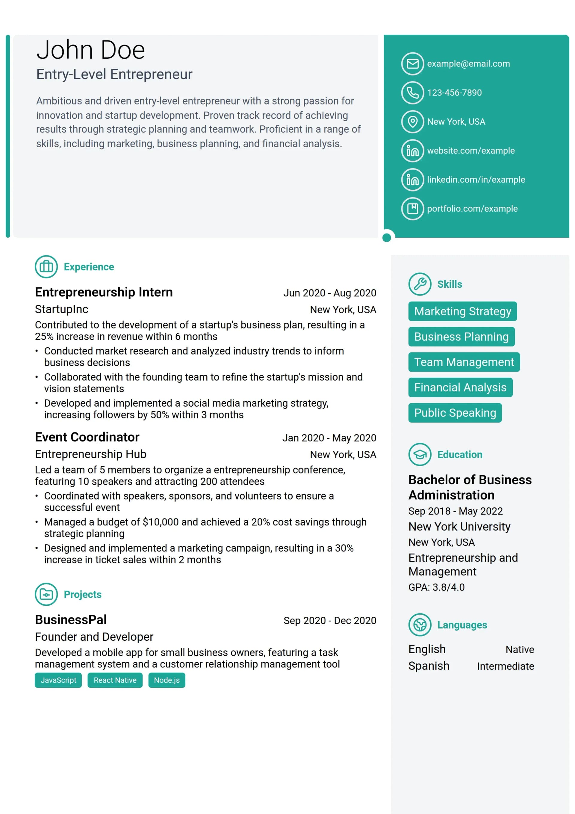 Entry-Level Entrepreneur