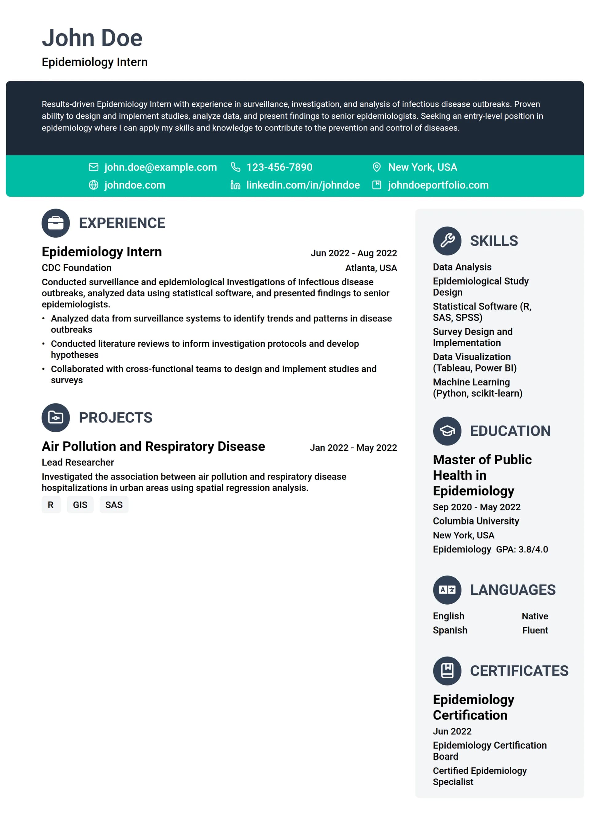 Epidemiology Intern