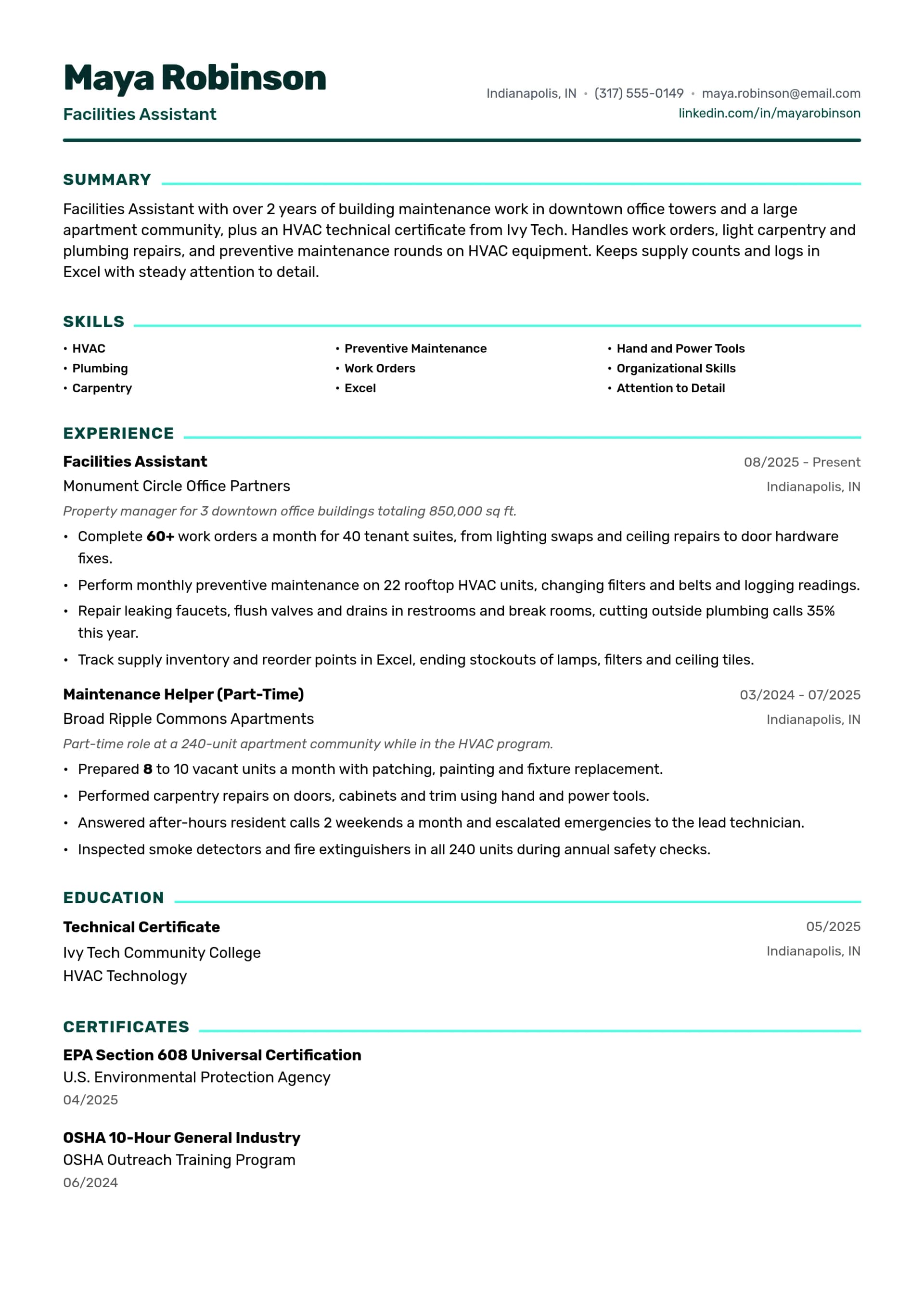 Facilities Assistant