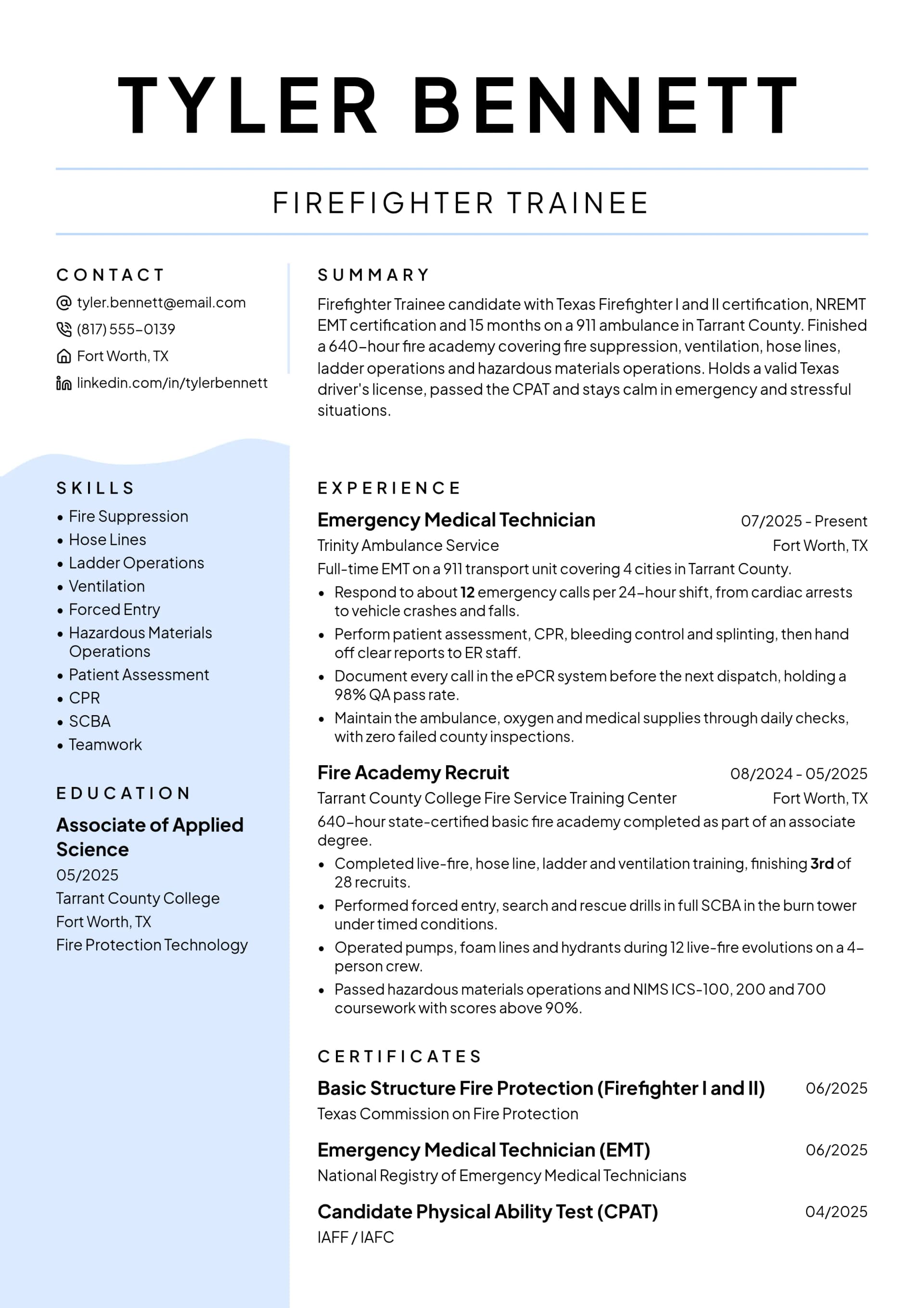 Firefighter Trainee