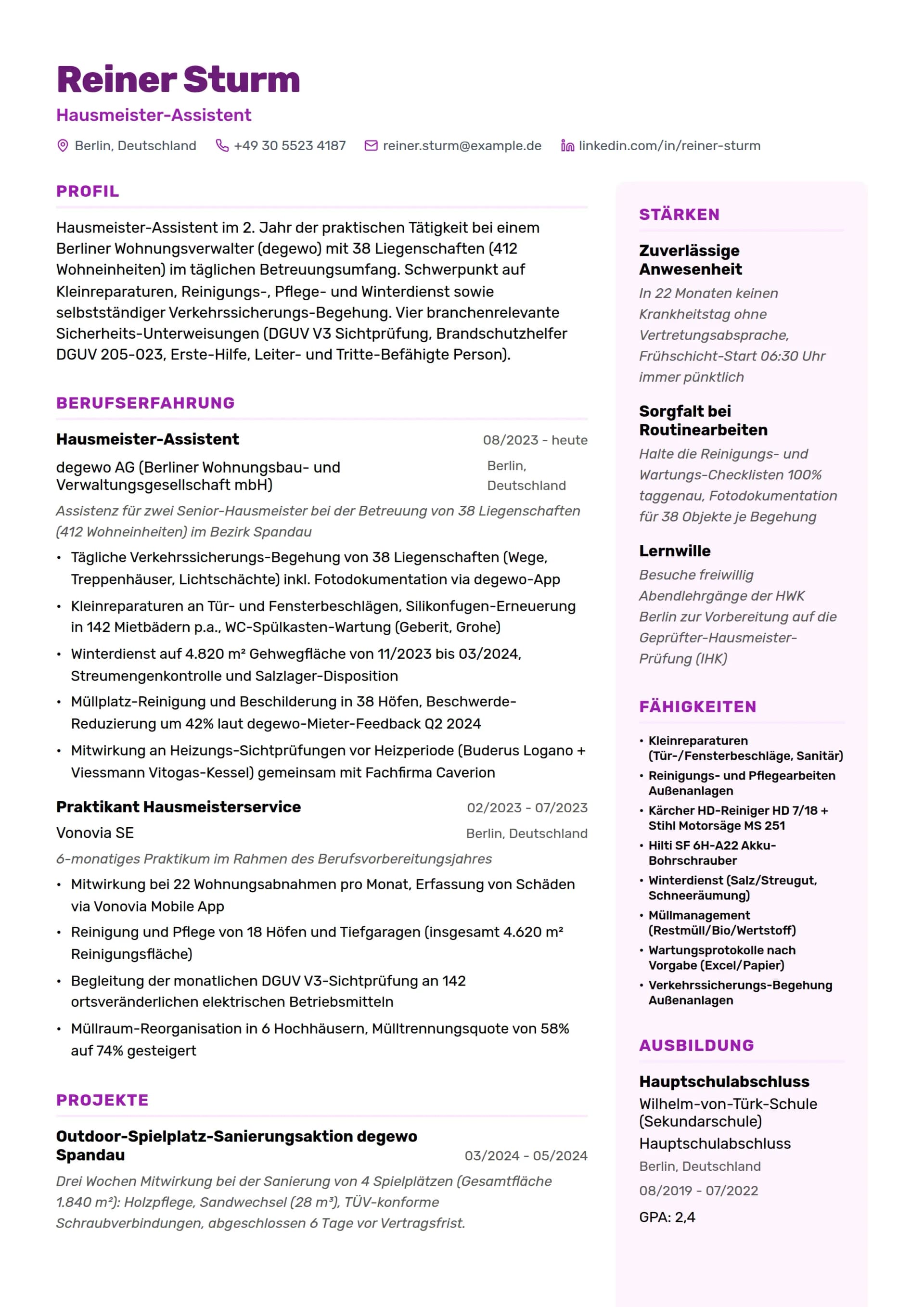 Hausmeister-Assistent
