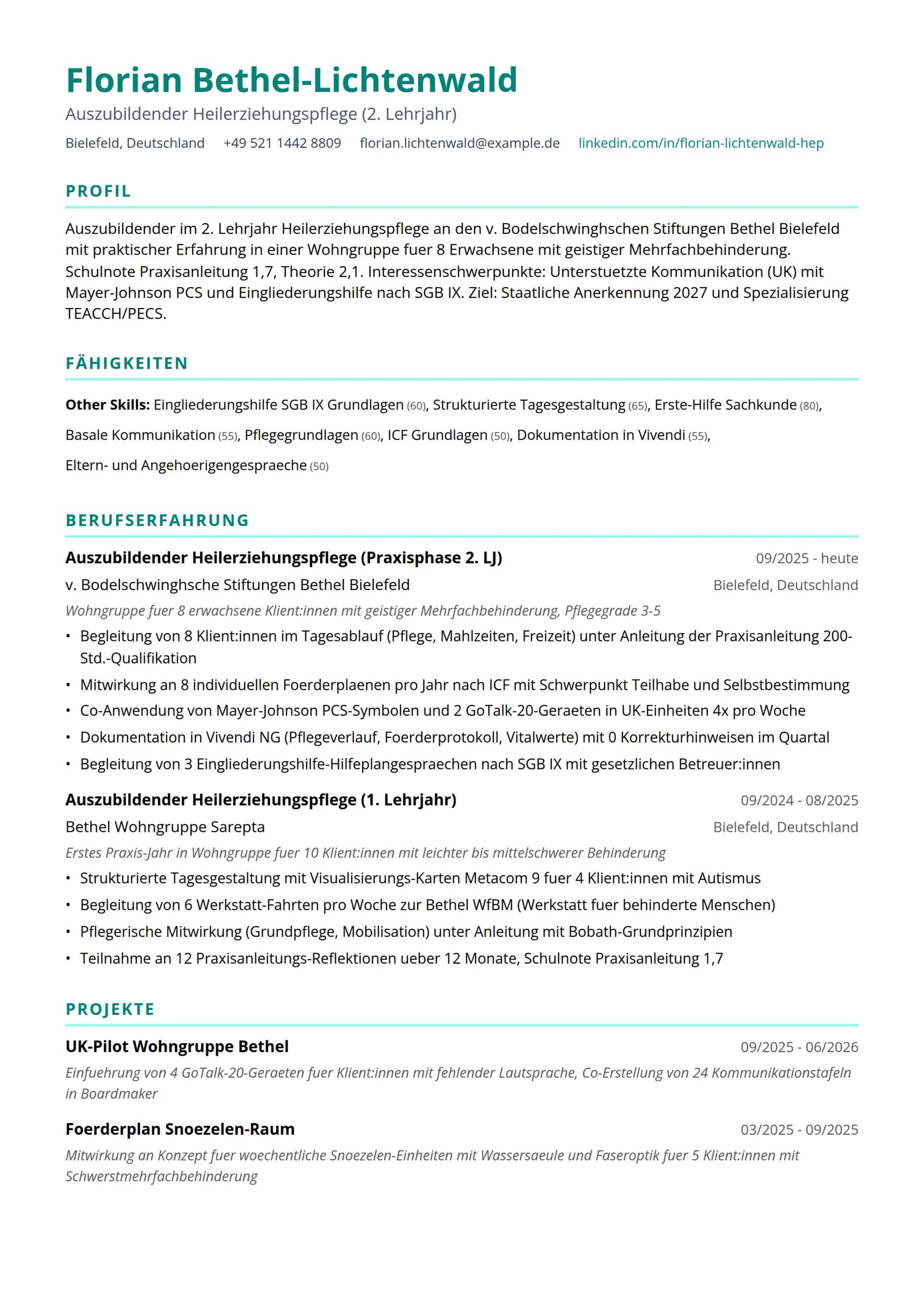 HEP-Auszubildender (2. Lehrjahr)