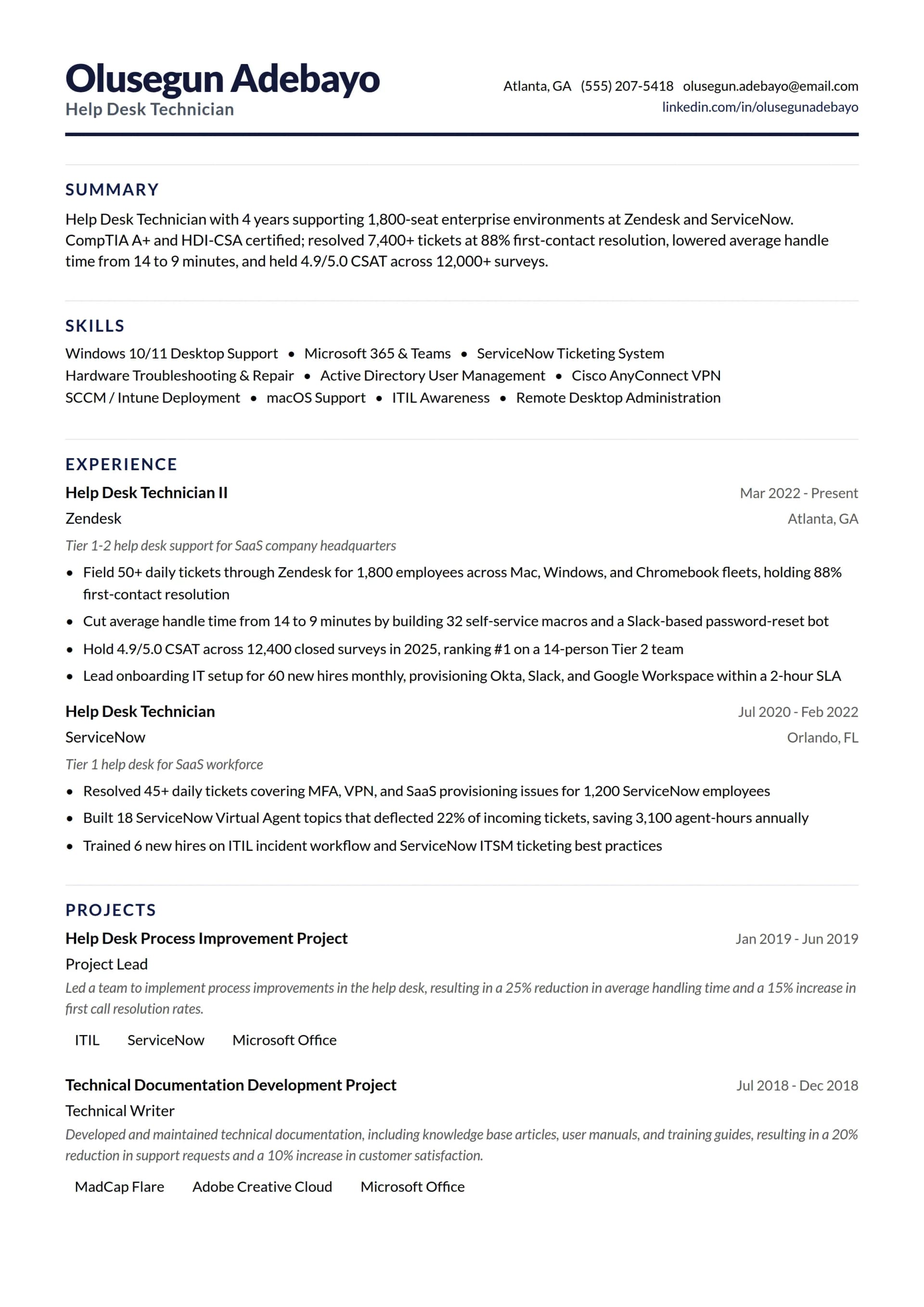 Help Desk Technician
