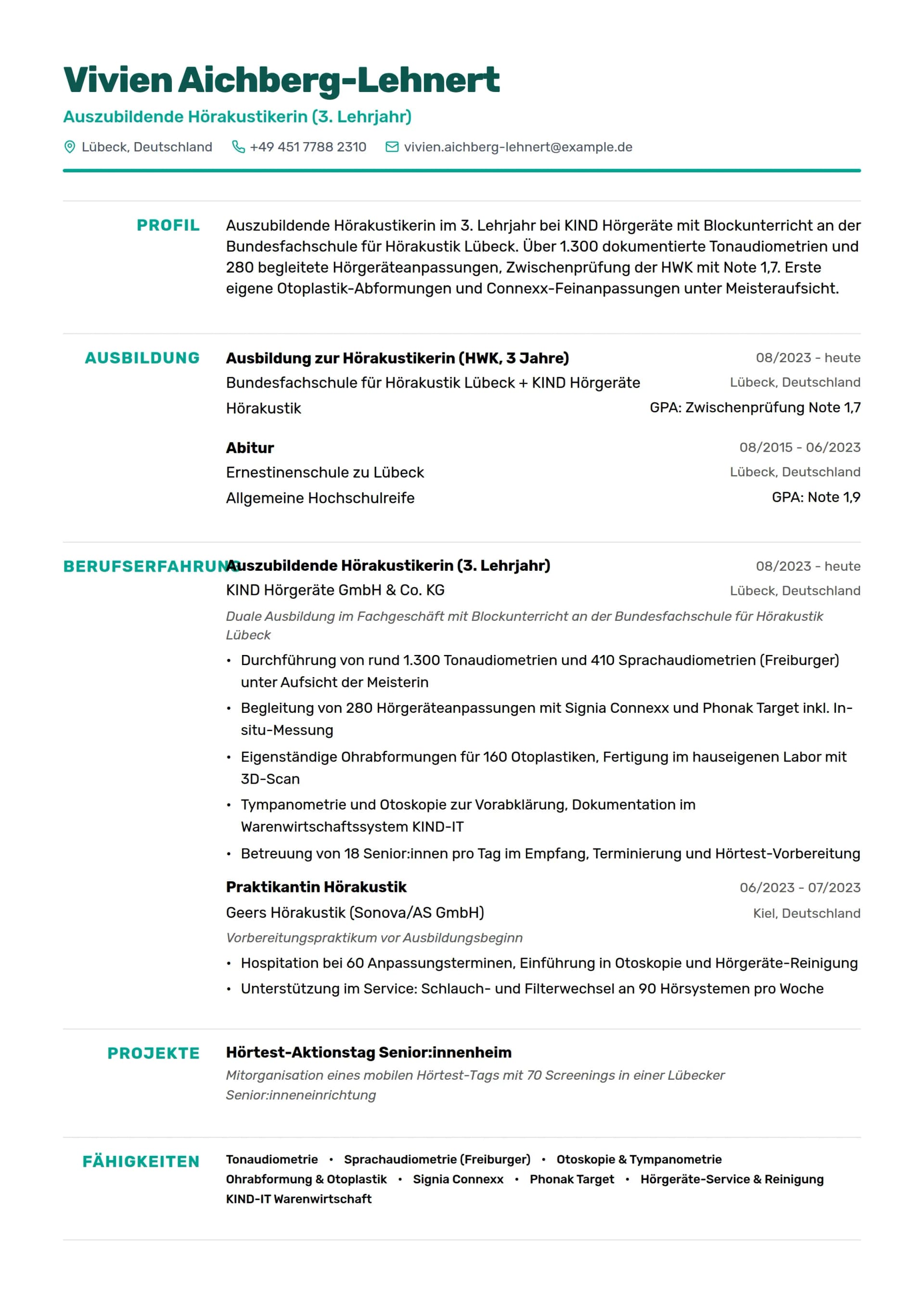 Hörakustiker Auszubildender