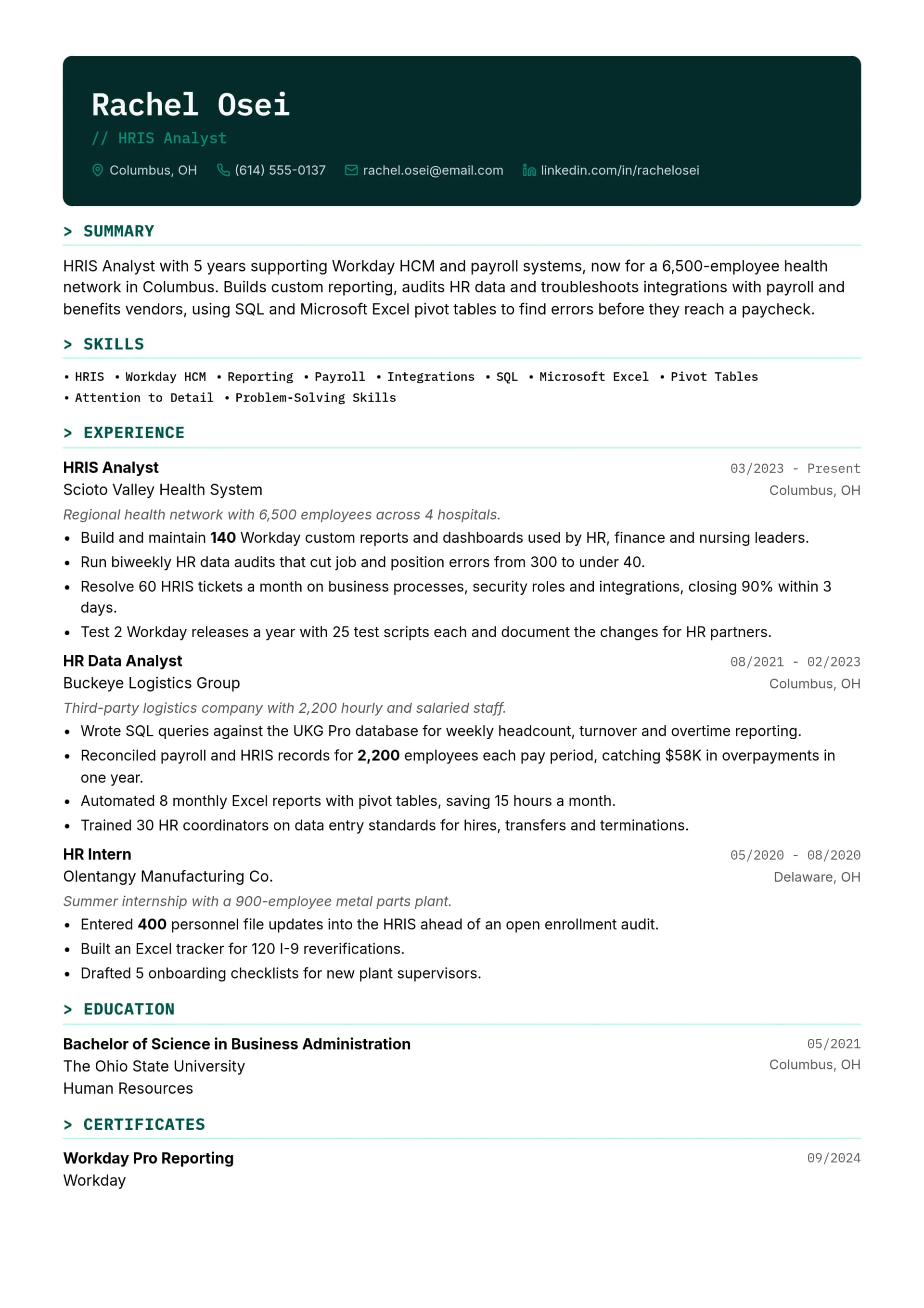 HRIS Analyst