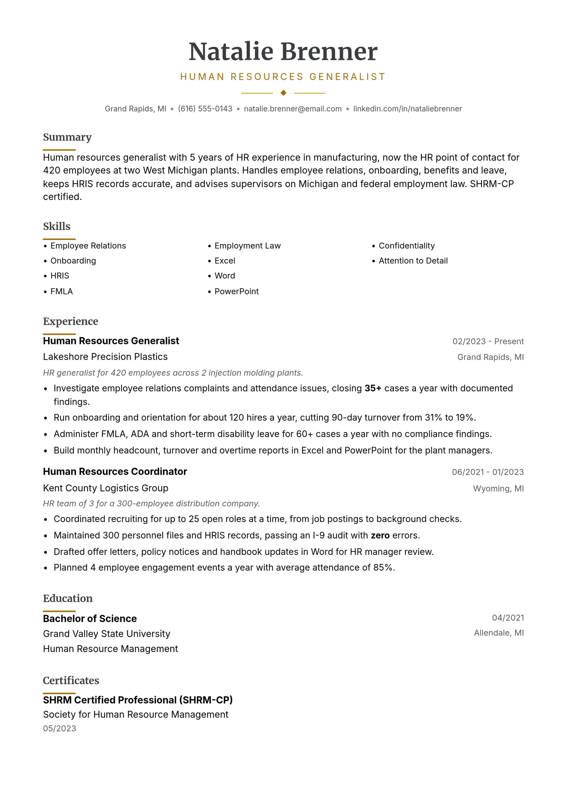 Human Resources Generalist