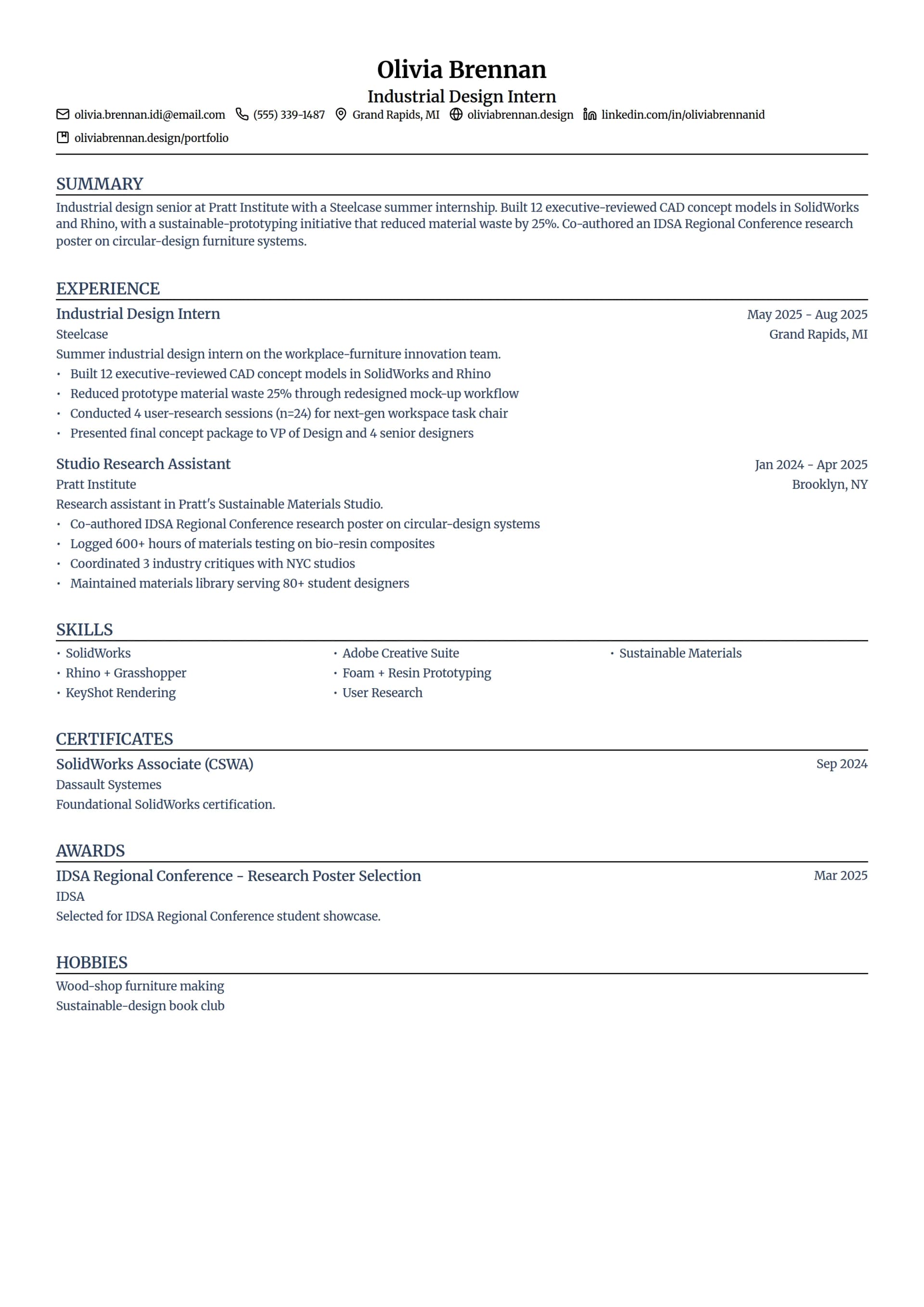 Industrial Design Intern
