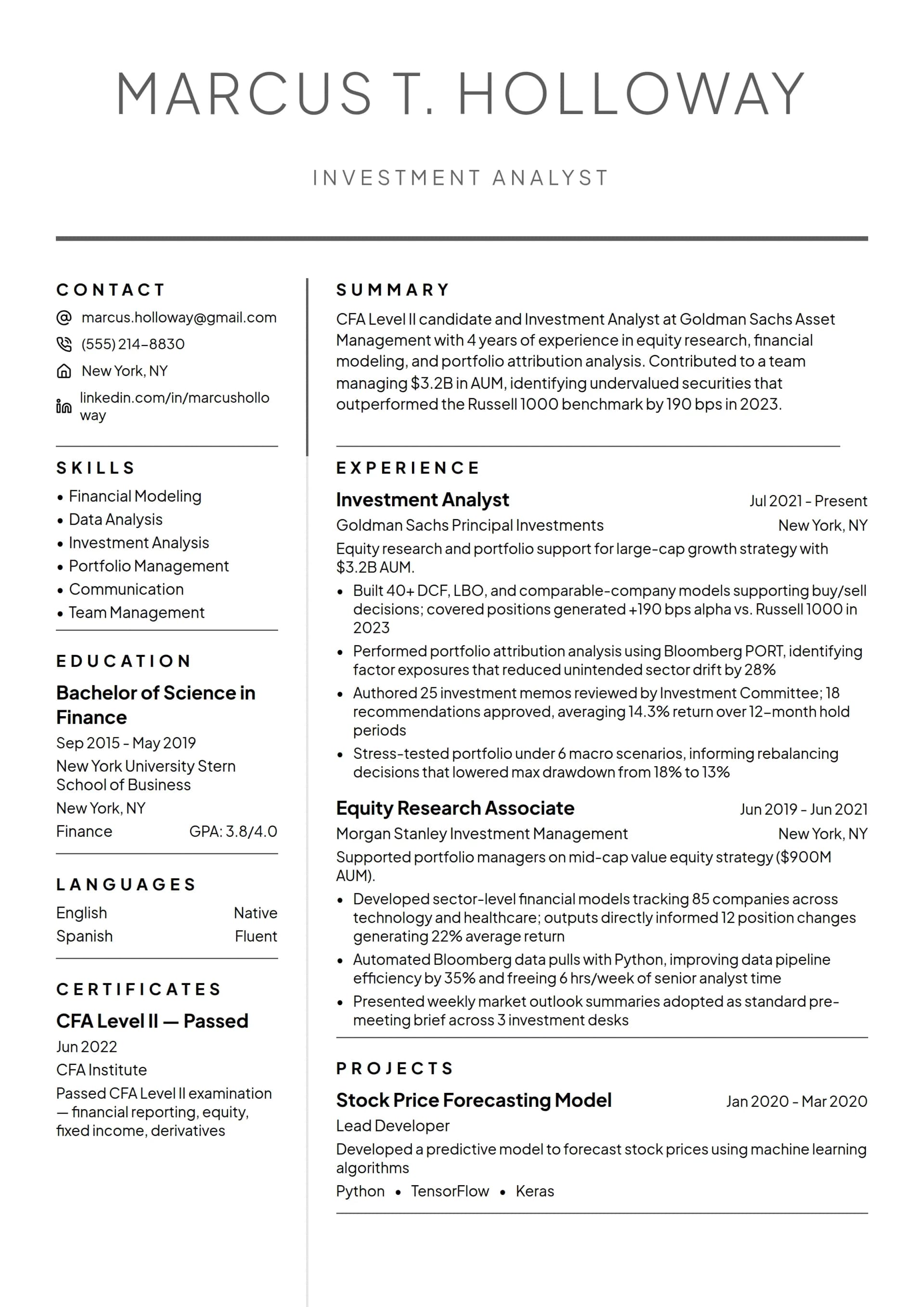 Investment Analyst