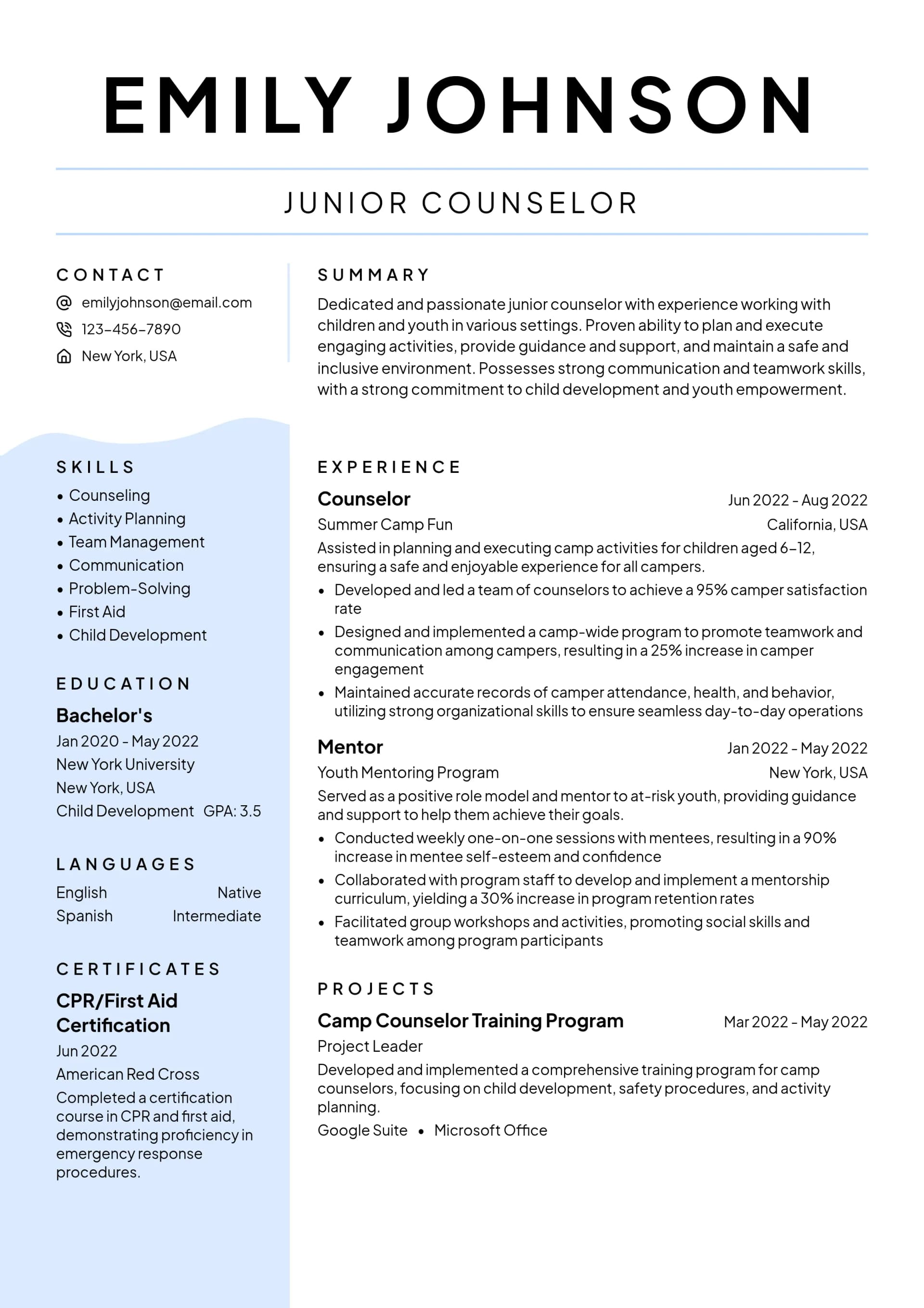 Junior Counselor