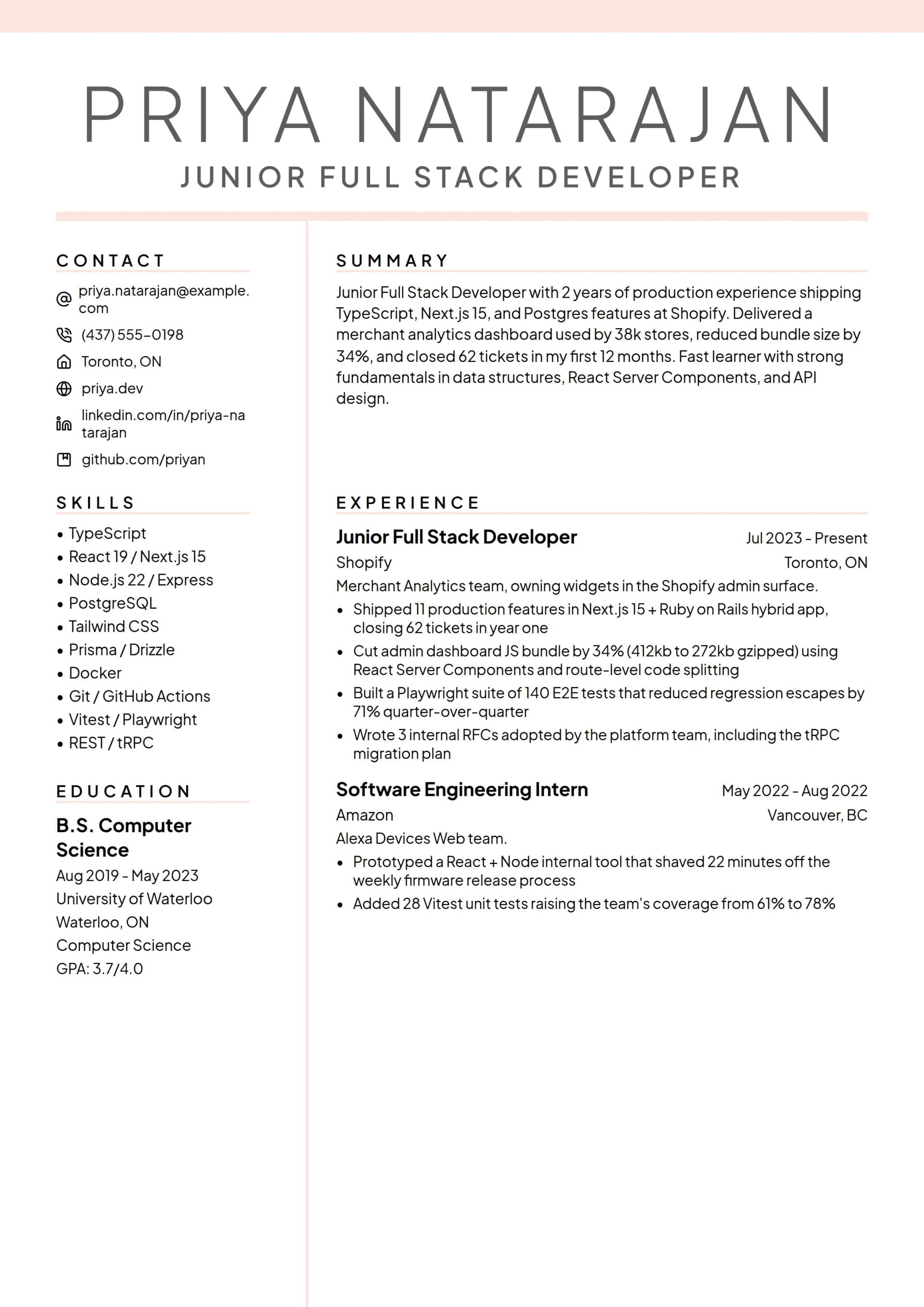 Junior Full Stack Developer