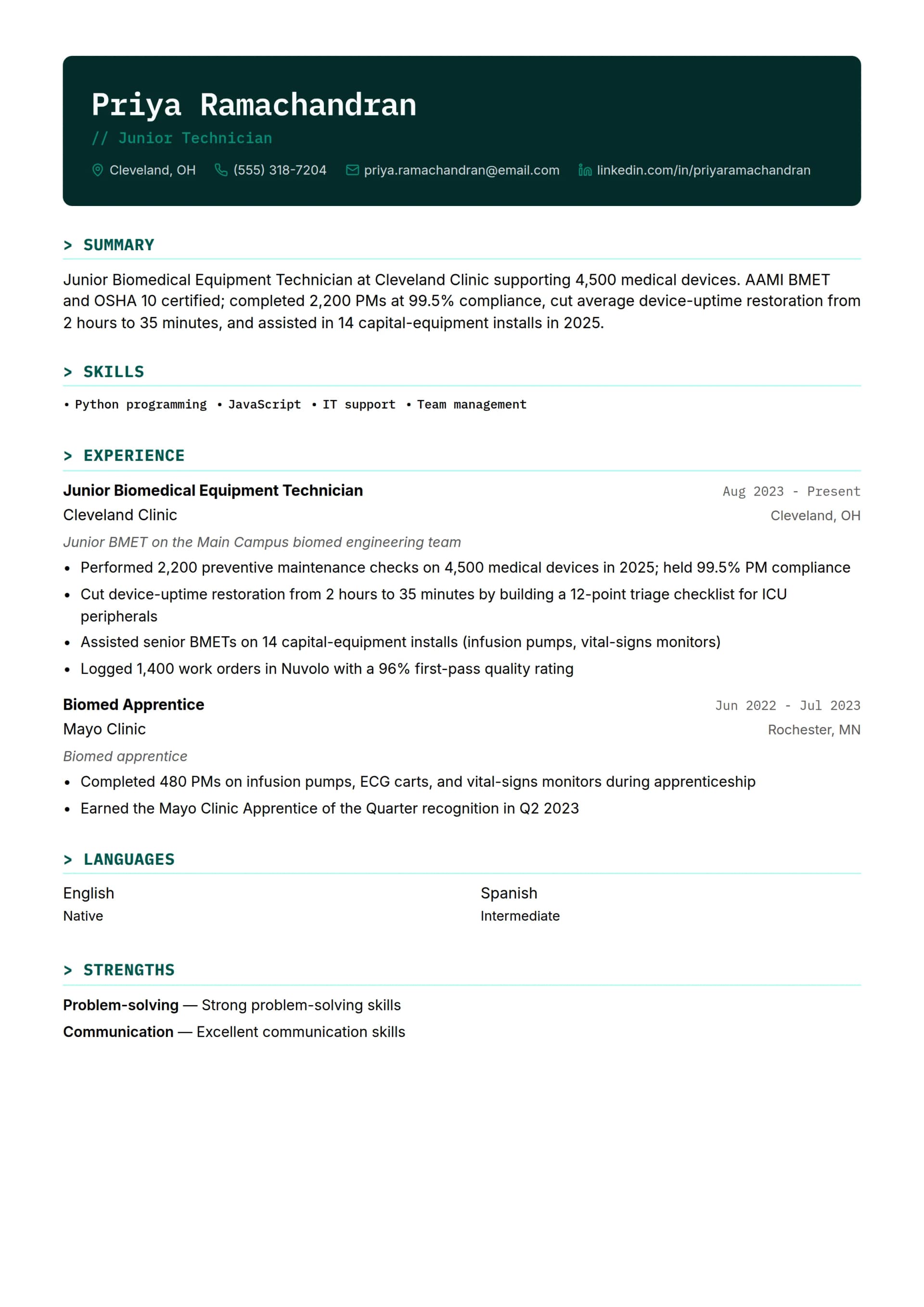 Junior Technician